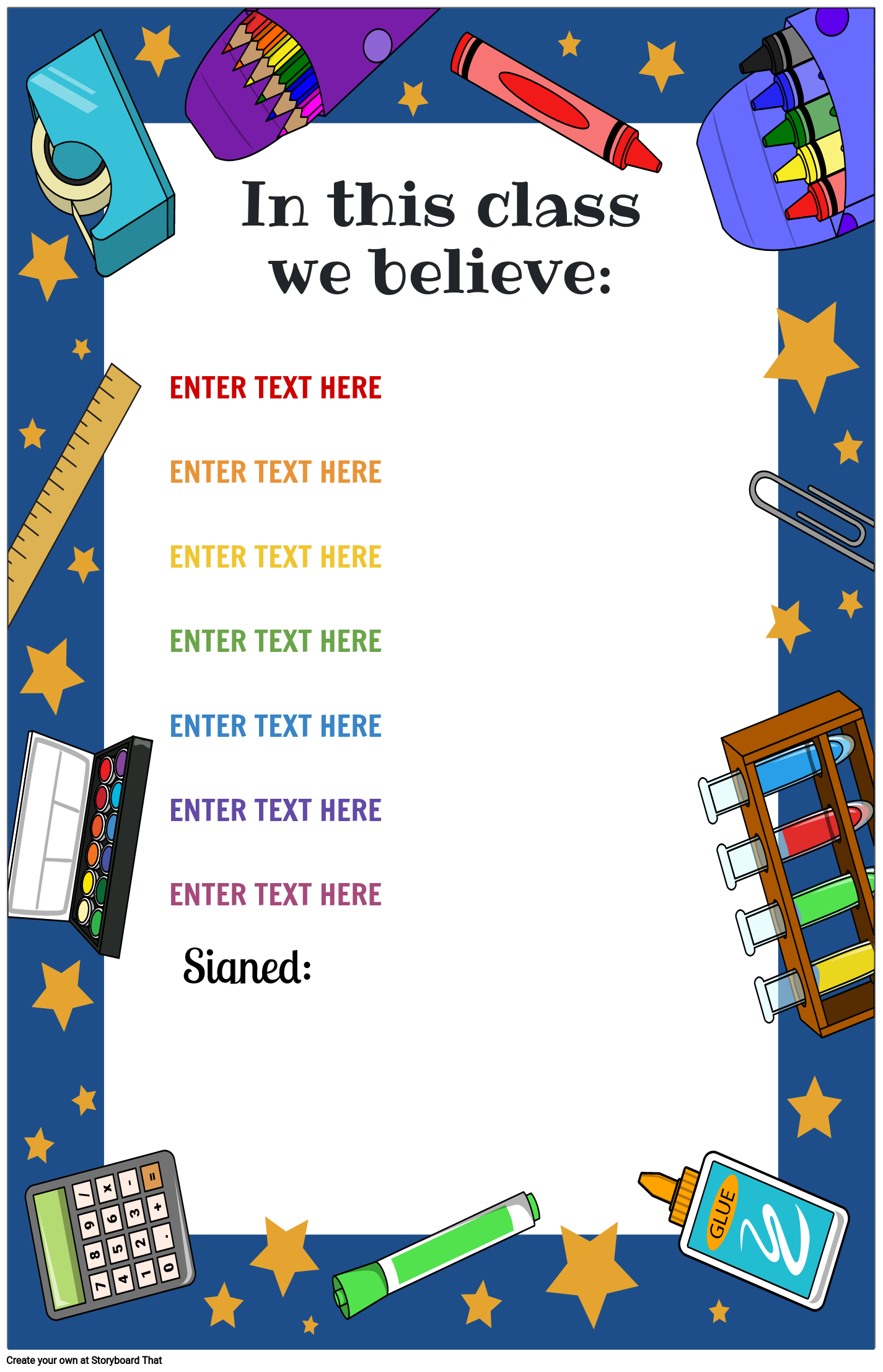 Printable Editable Classroom Rules