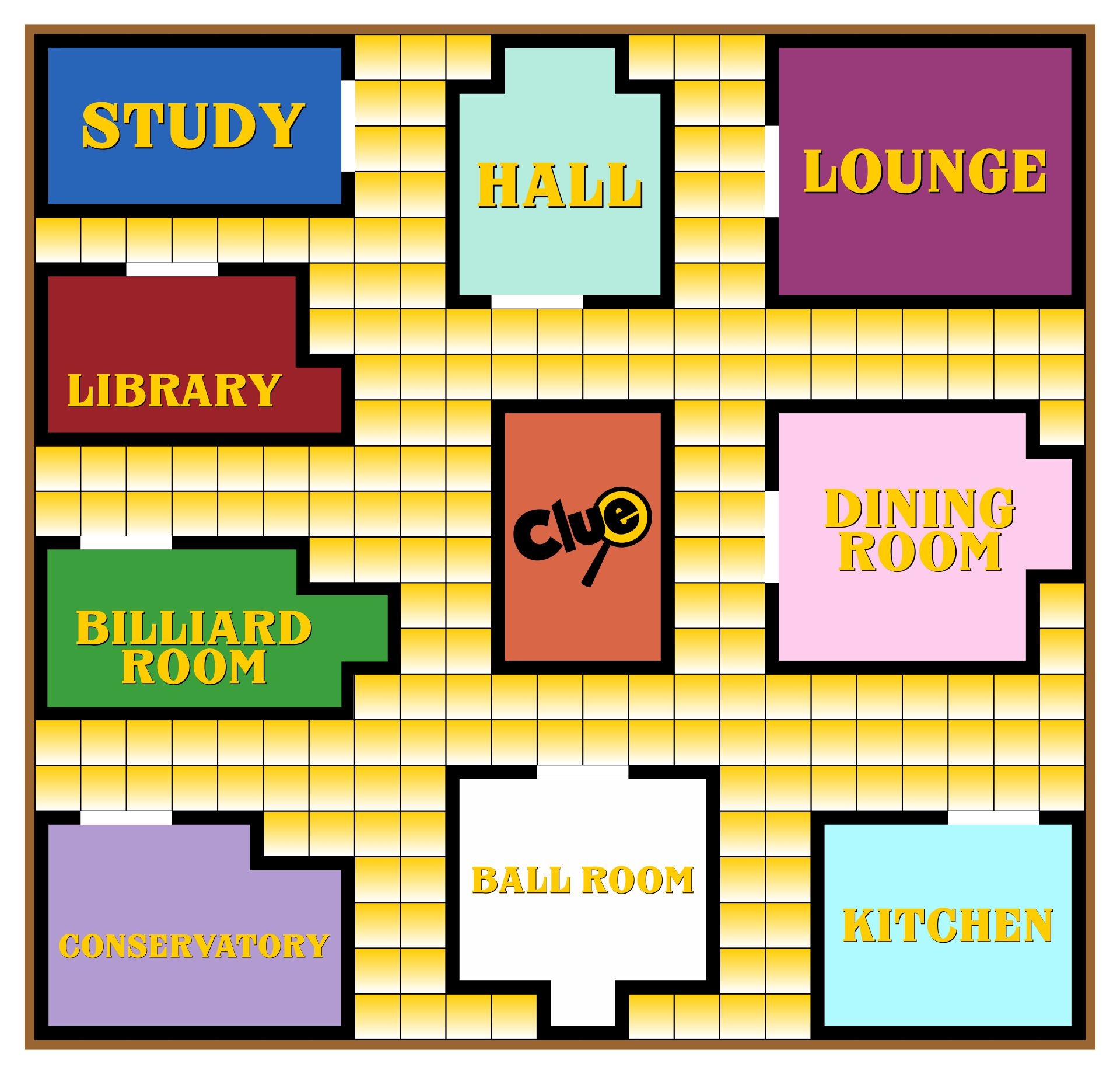 Clue Game Board Free Printable