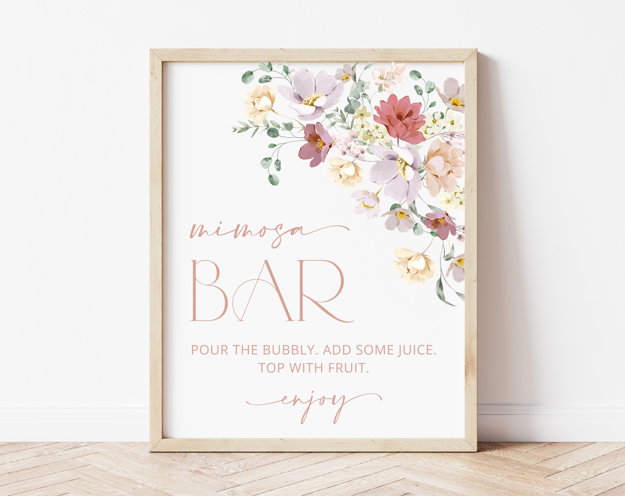 Free Editable Mimosa Bar Printable