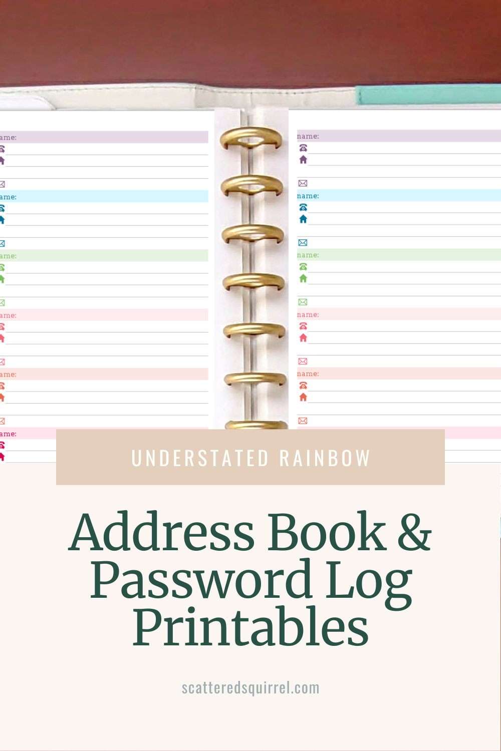 Free Printable Editable Address Pages
