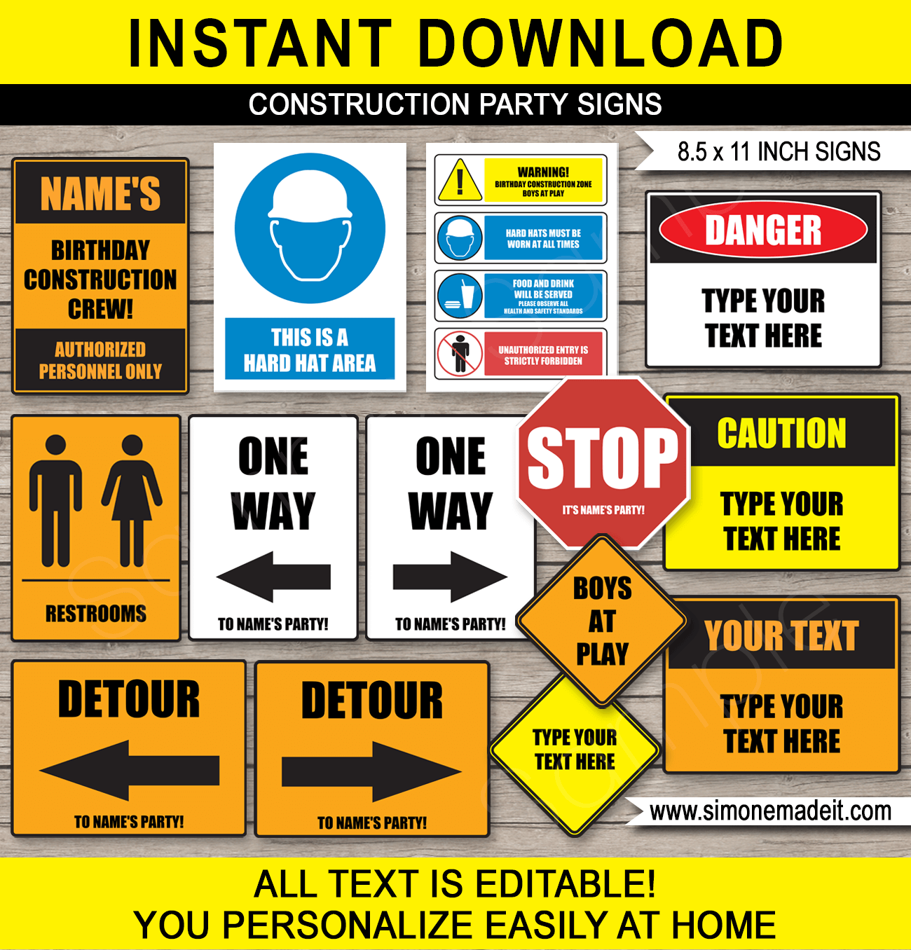 Free Printable Editable Signs