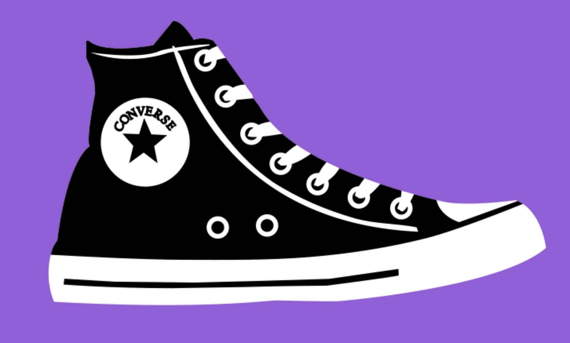 CONVERSE Shoes Svg Png Vector Image Layered Clip Art Etsy