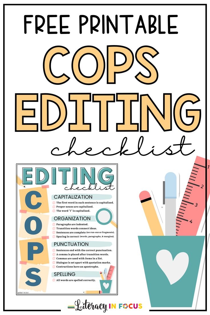 Free Printable Edit Paragraphs