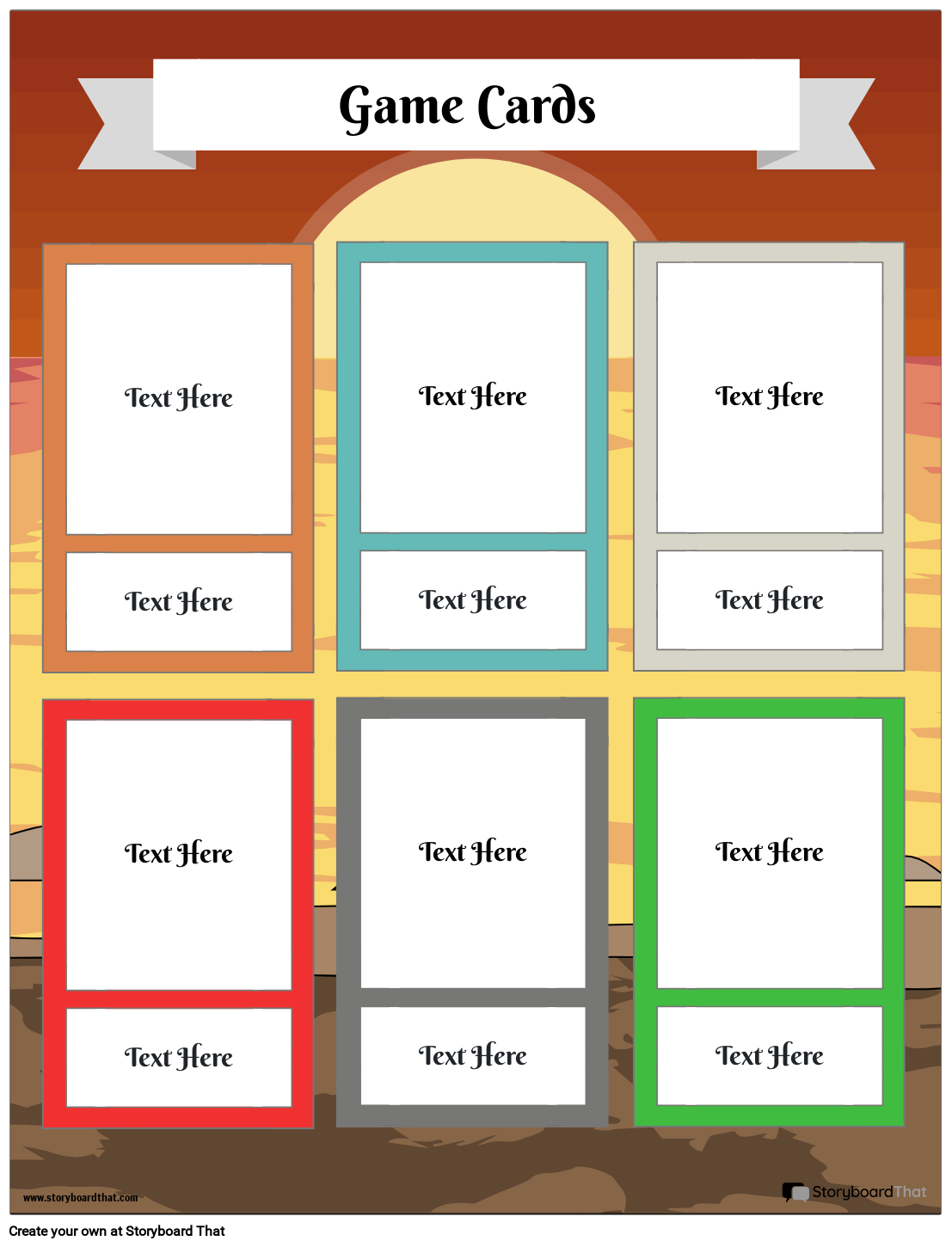 Create Custom Game Cards With Storyboard That In 2025
