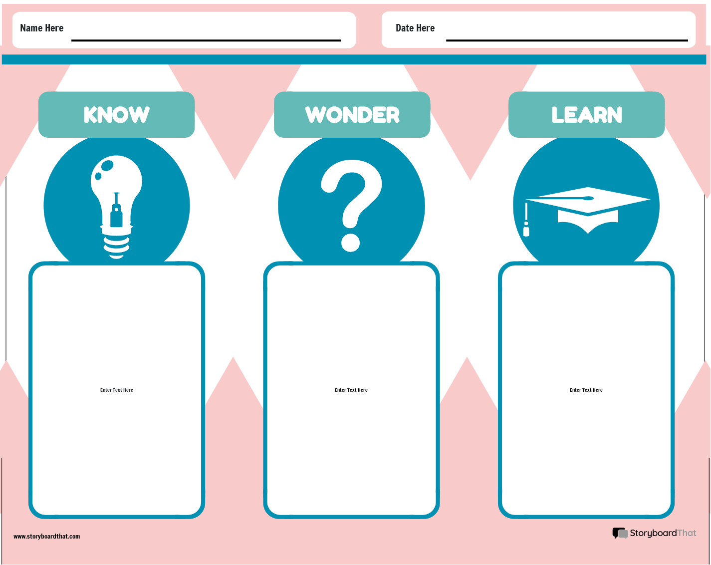 Editable Kwl Chart Printable