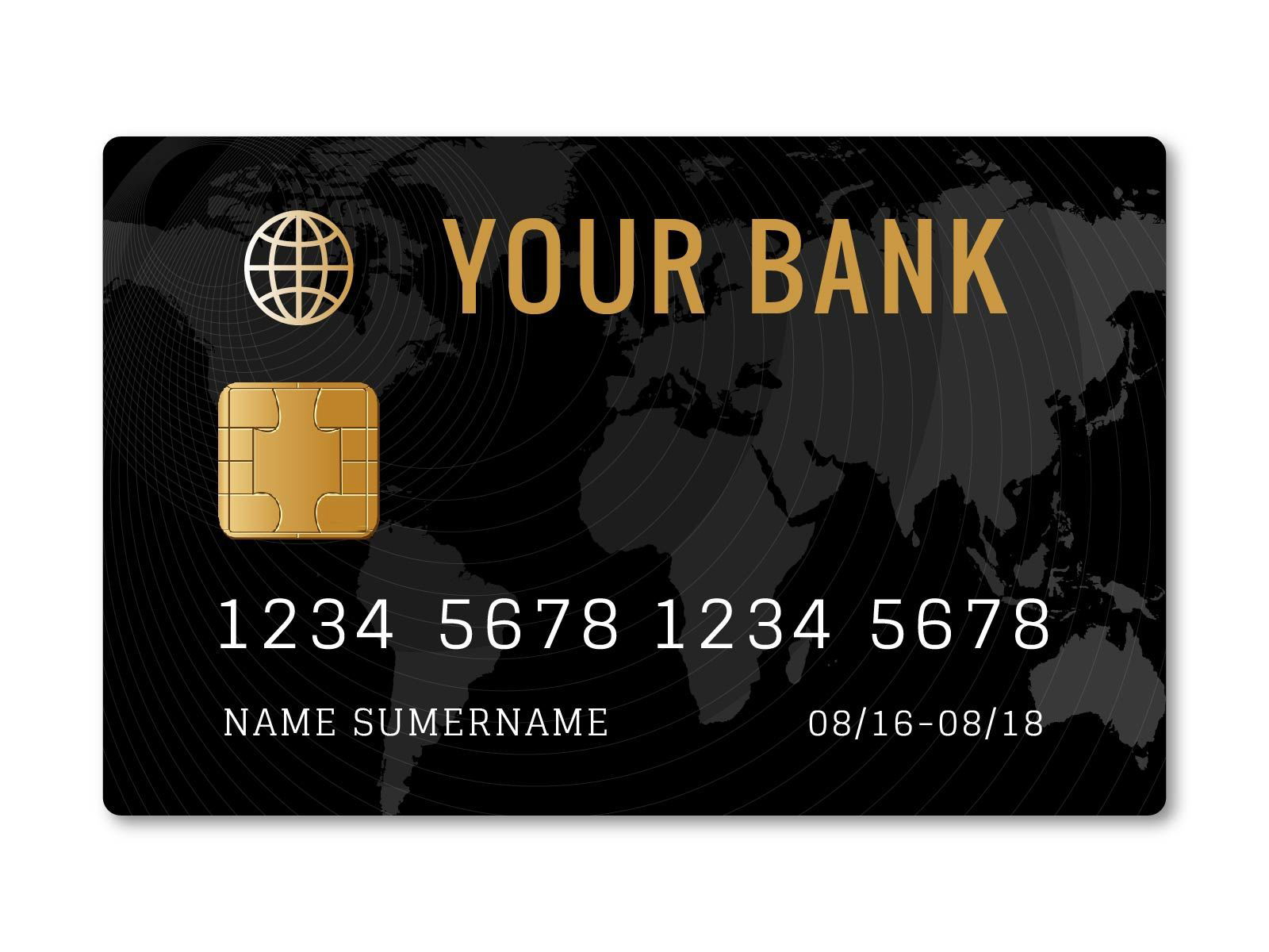 Credit Card Template Design Vector Download