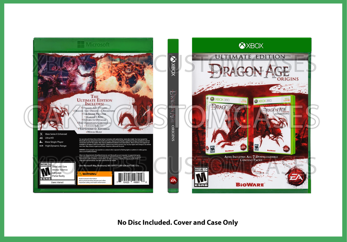 CUSTM CASE REPLACEMENT NO DISC Dragon Age Ultimate Edition XBOX SEE DESCRIPTION 14633195255 EBay