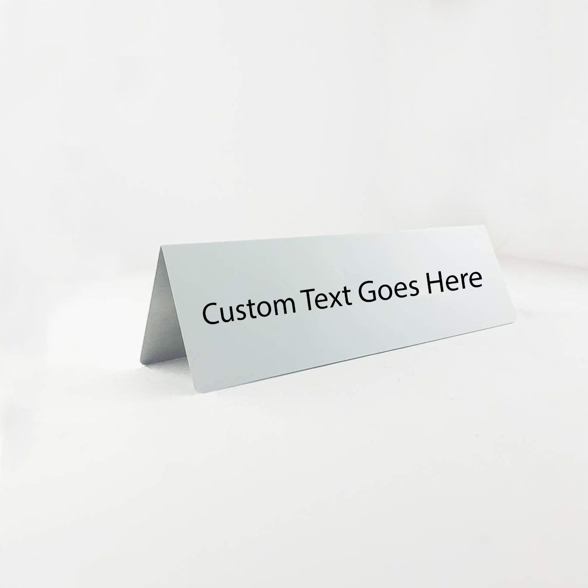 Custom Metal Table Top Signs Tent Style 4x2 NapNameplates