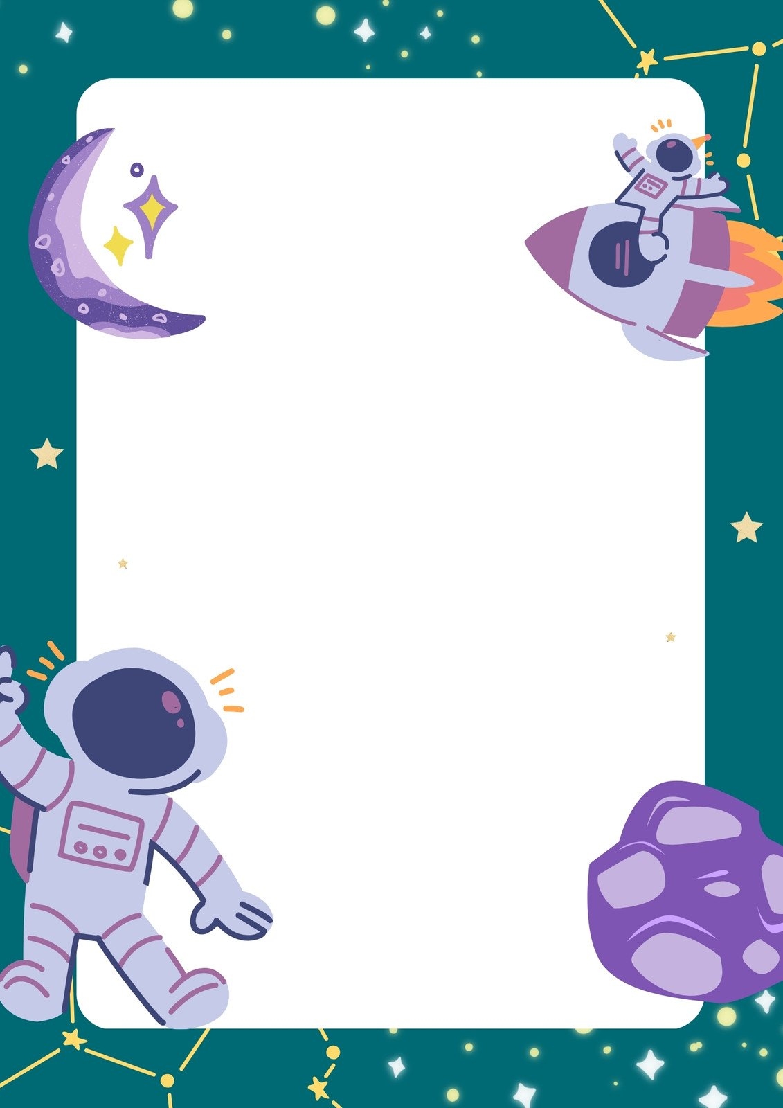 Space Border Free Editable Printable
