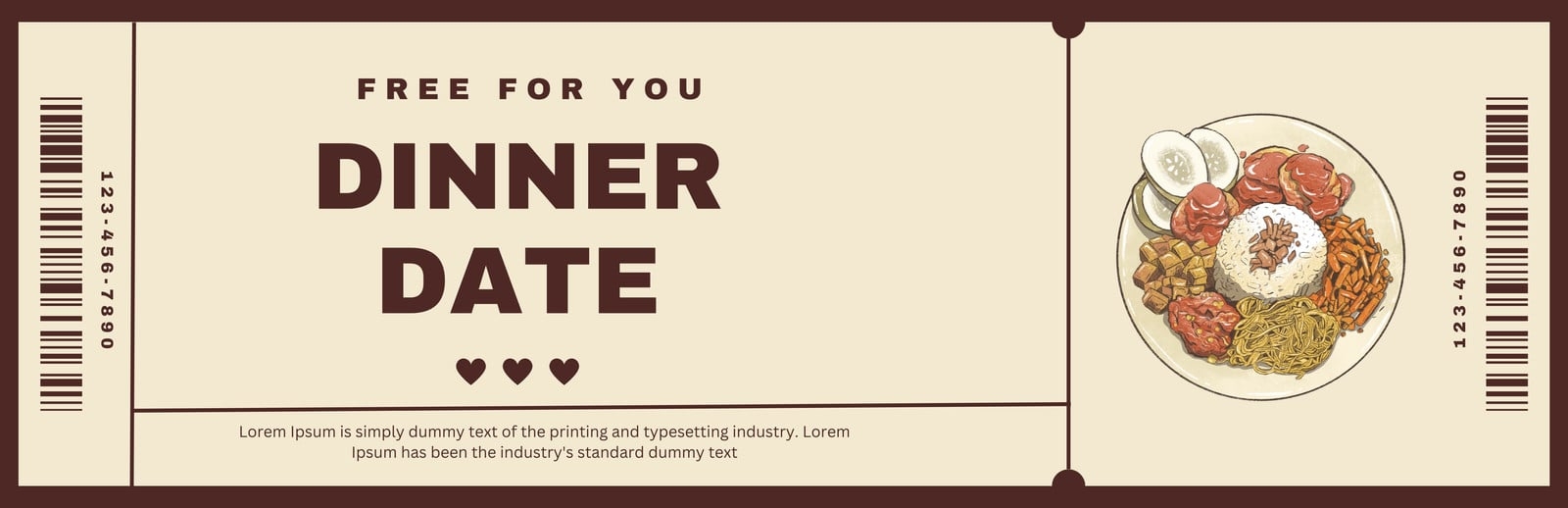 Customize 243 Food Ticket Templates Online Canva