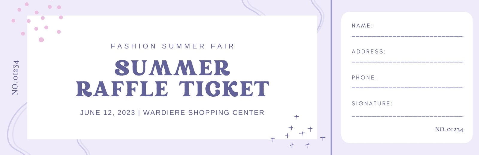 Printable/Editable Raffle Ticket Template