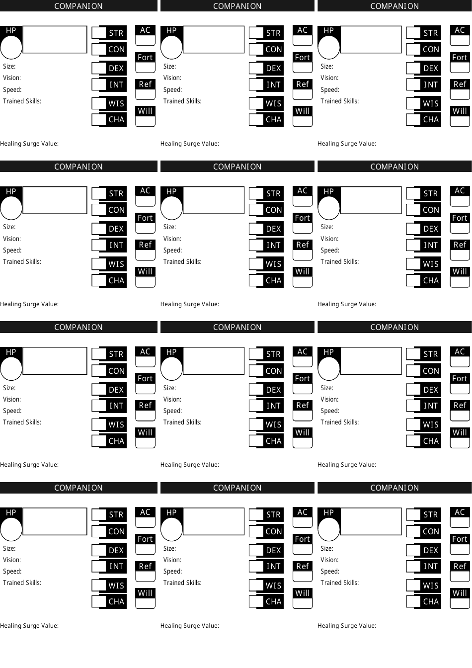 D d 4e Character Sheet Download Printable PDF Templateroller