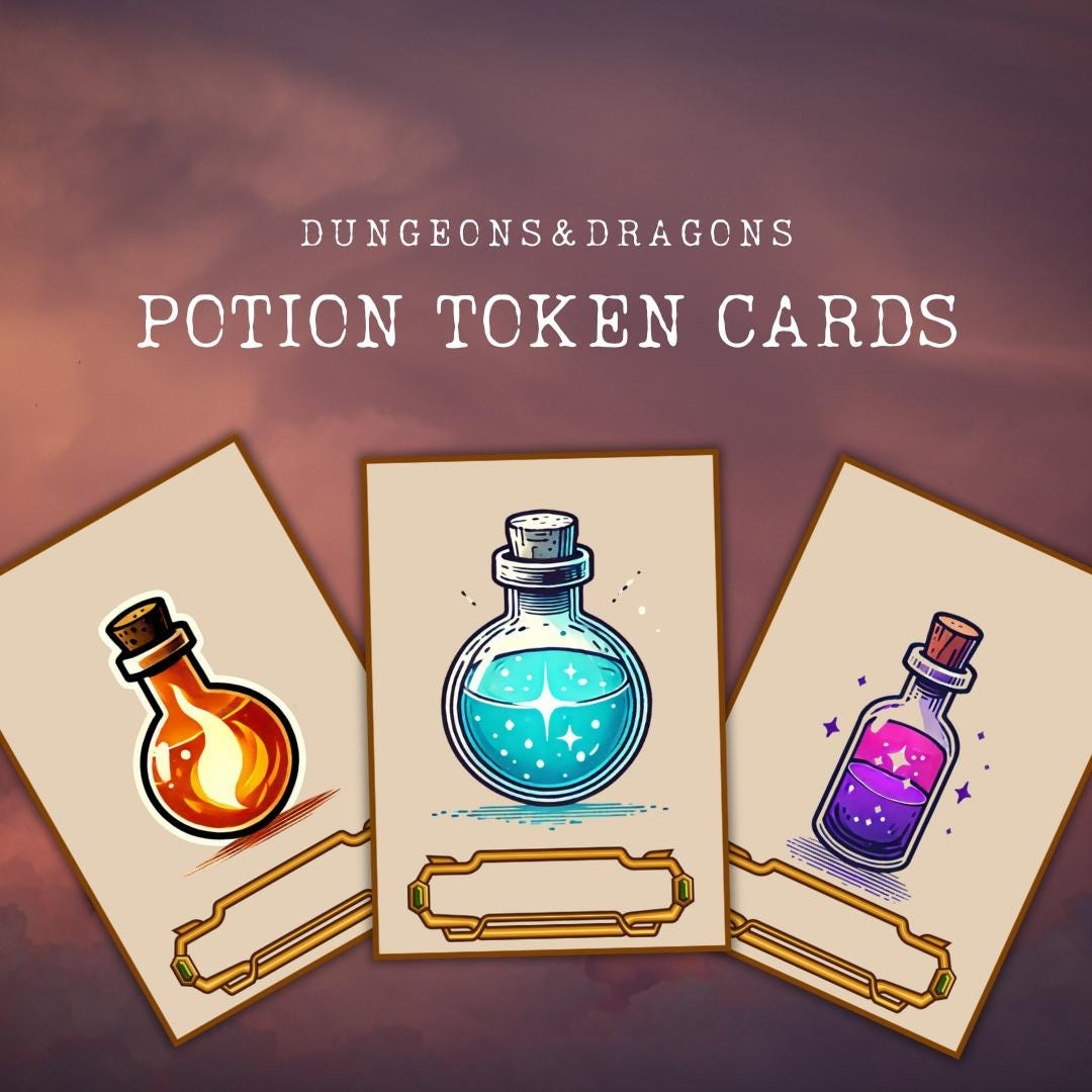 D&D 5th Edition Potion Tokens Printable