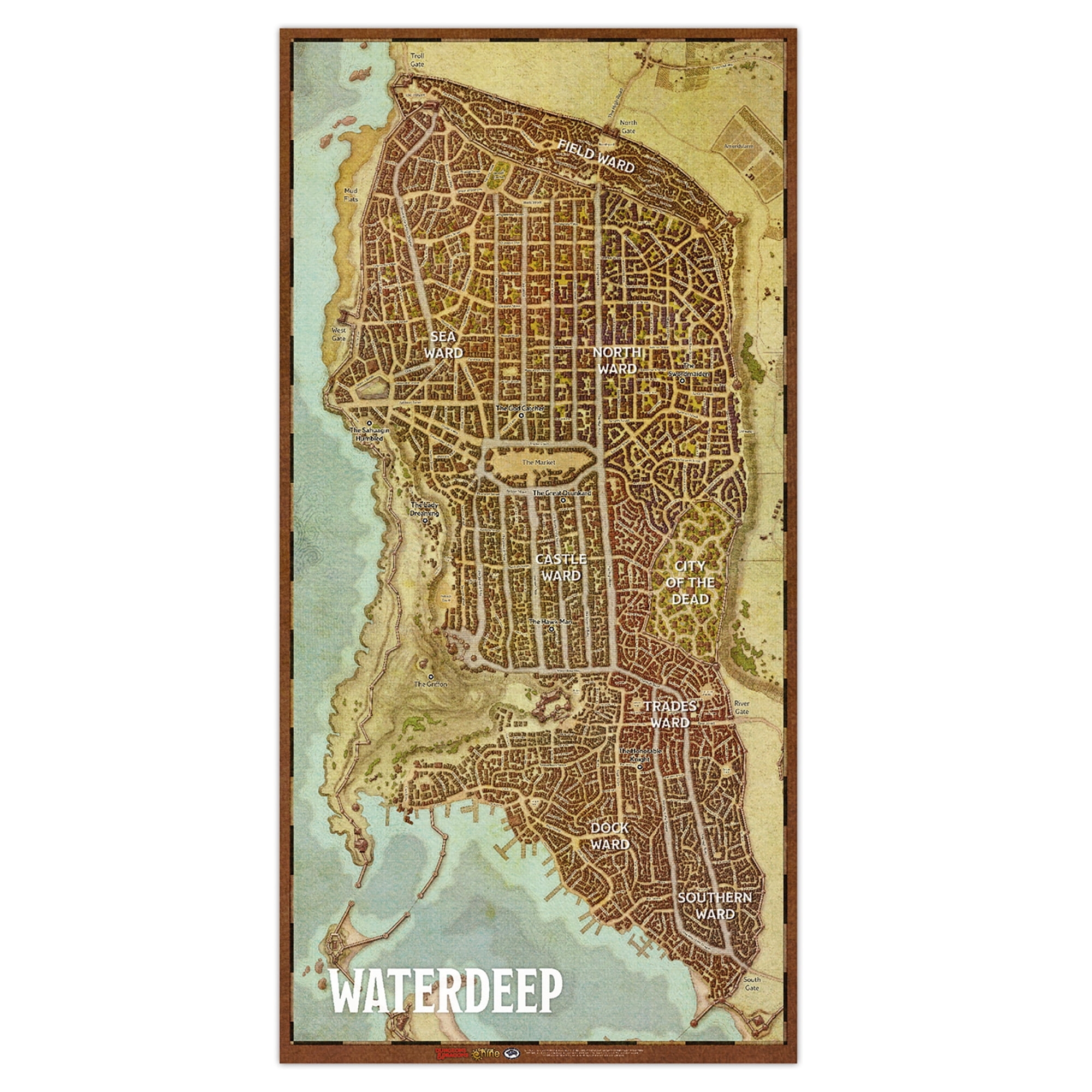 Printable Map Of City Of Waterdeep 5e 5th Edition