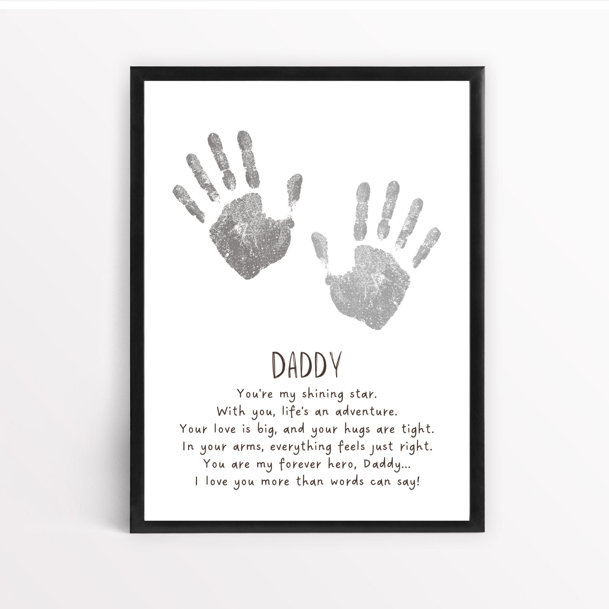 Dad Poem Handprint Father s Day Poem Printable Dad Birthday Gift From Kids Father s Day DIY Father s Day Handprint Craft Toddlers Etsy