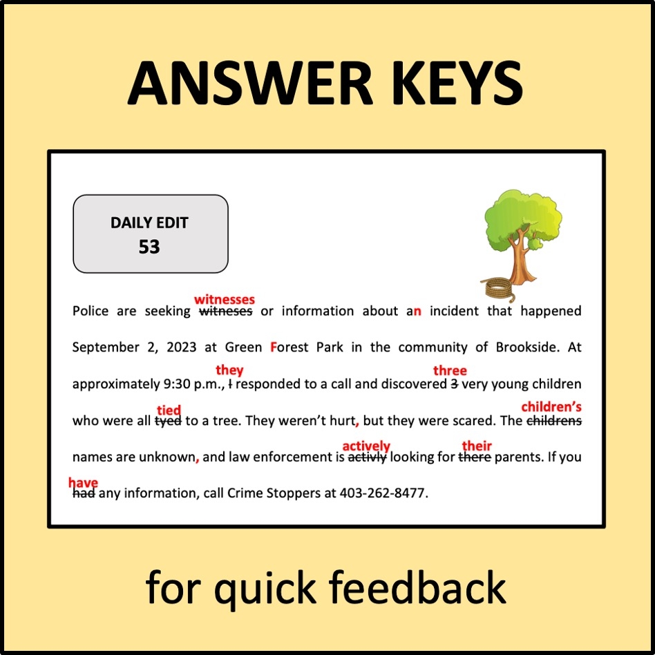 Daily Editing Set 1 Editing Practice For Grades 5 7 Made By Teachers
