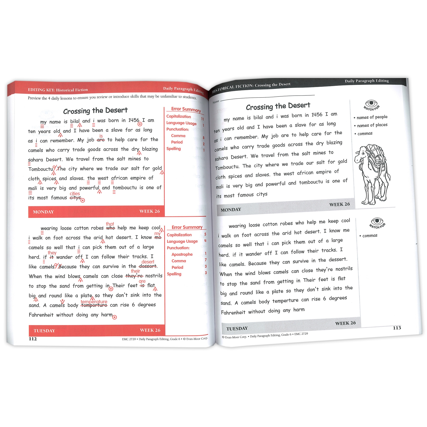 Daily Paragraph Editing Book Grade 6 The Teachers Lounge 