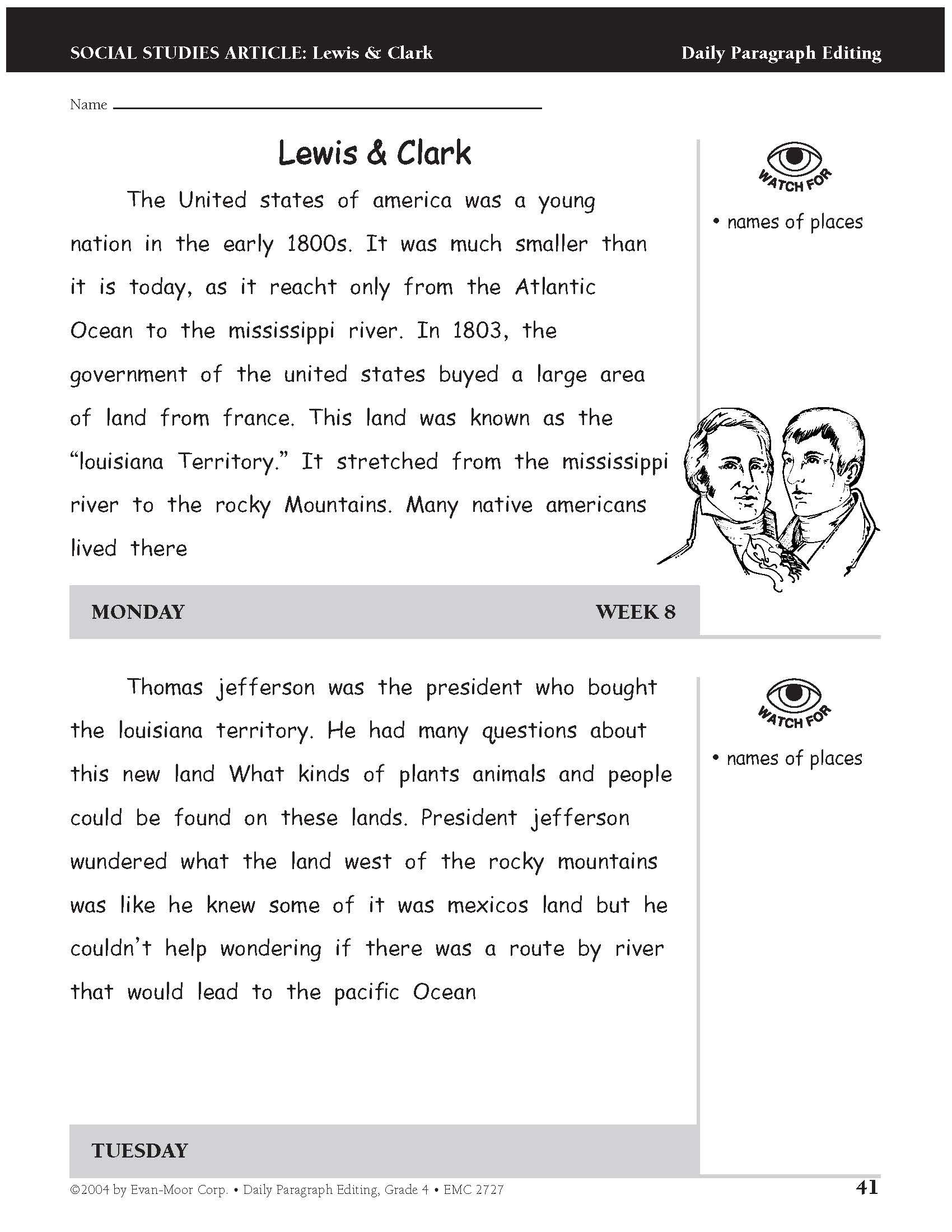 Daily Paragraph Editing Gr 4 Evan Moor Anchor Academic Services