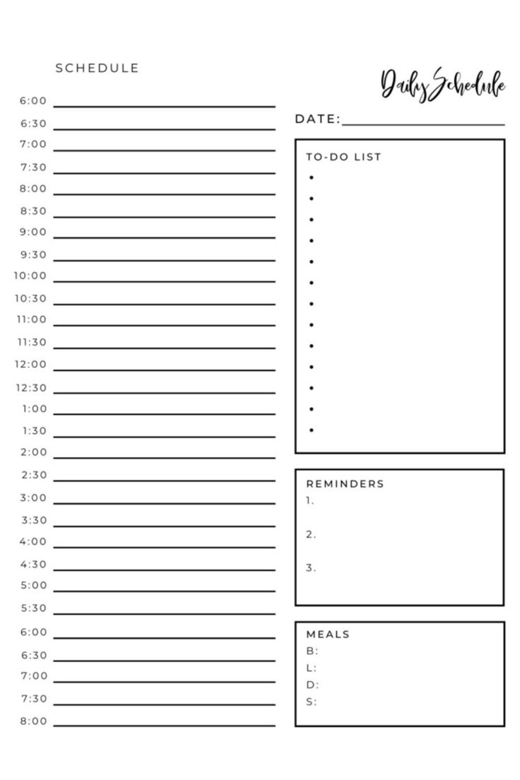 Daily Planner Printable A5 Planner A4 Planner Daily To Do Etsy