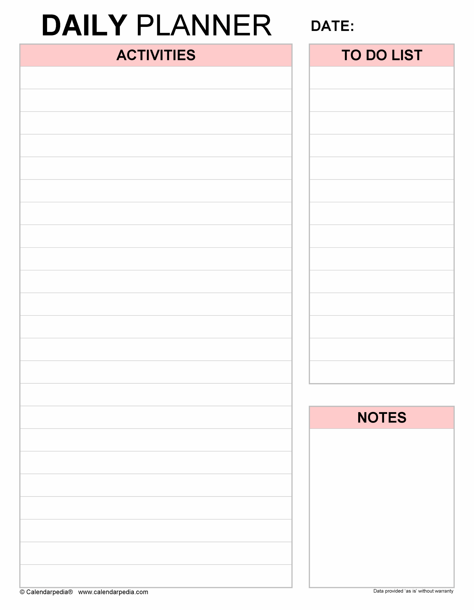 A5 Daily Time To Do Printable Editable