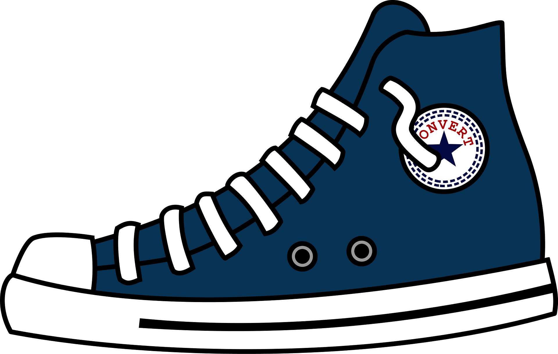 Dark Blue Converse High Tops Free Vector Clipart Images On Creazilla