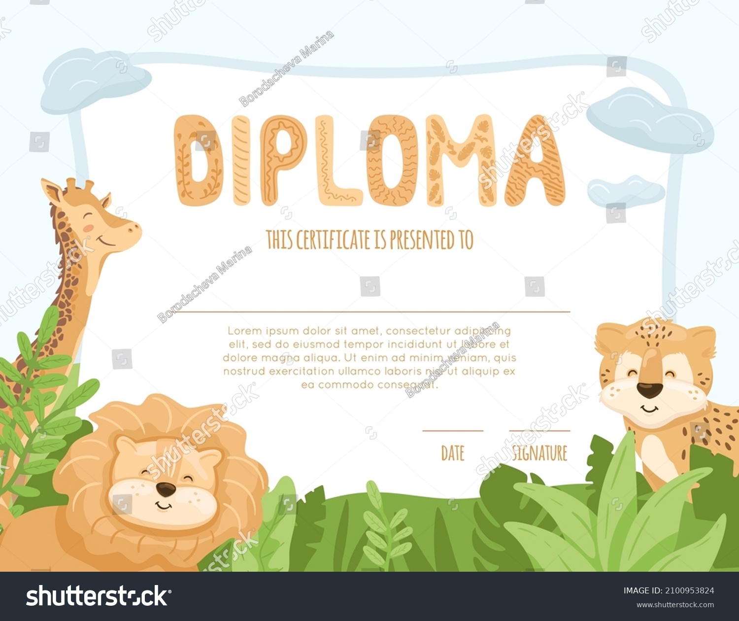 Jungle Free Editable Printable Certificates For Kids
