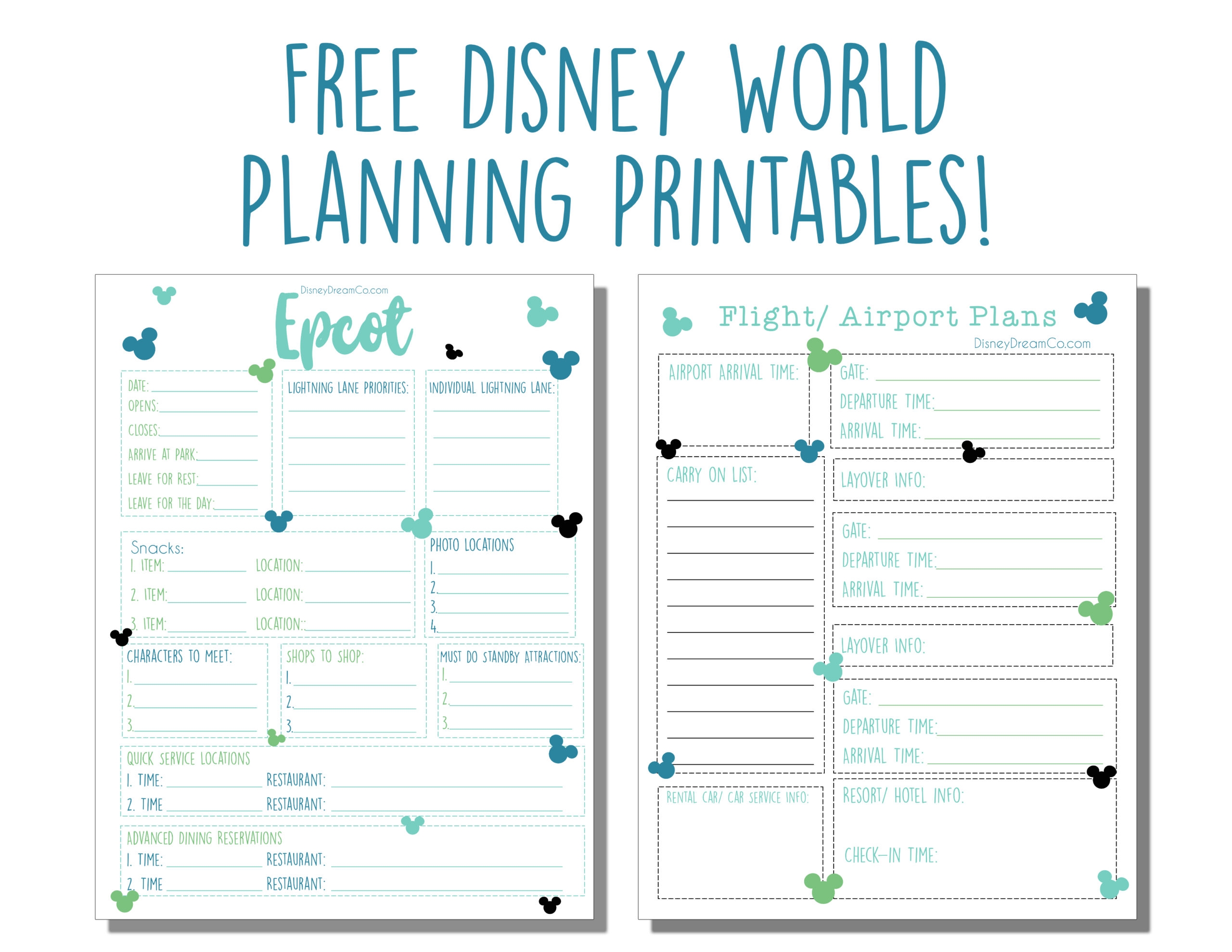 Disney Trip Brochures Printable And Editable Free
