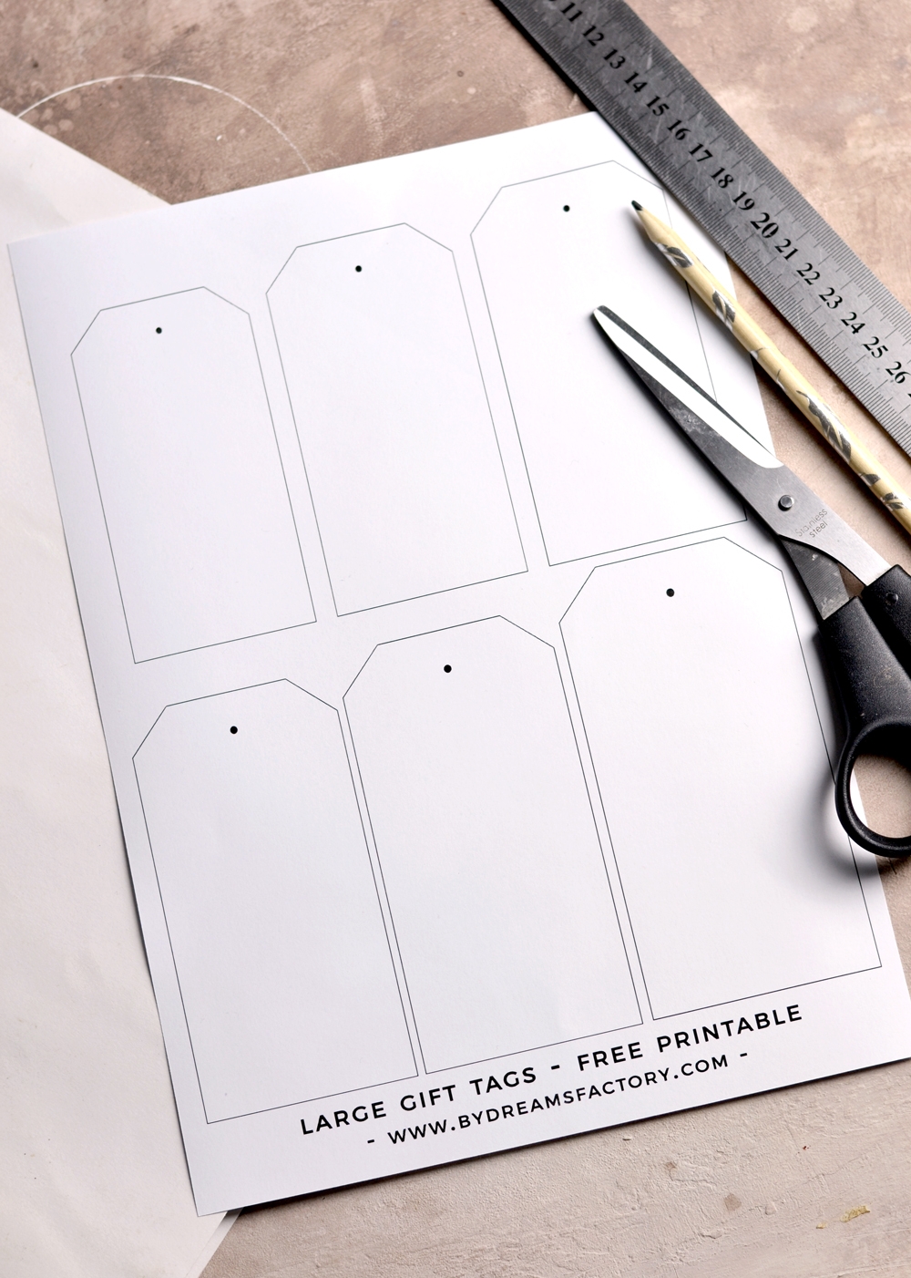 DIY Large Gift Tags Free Printable 