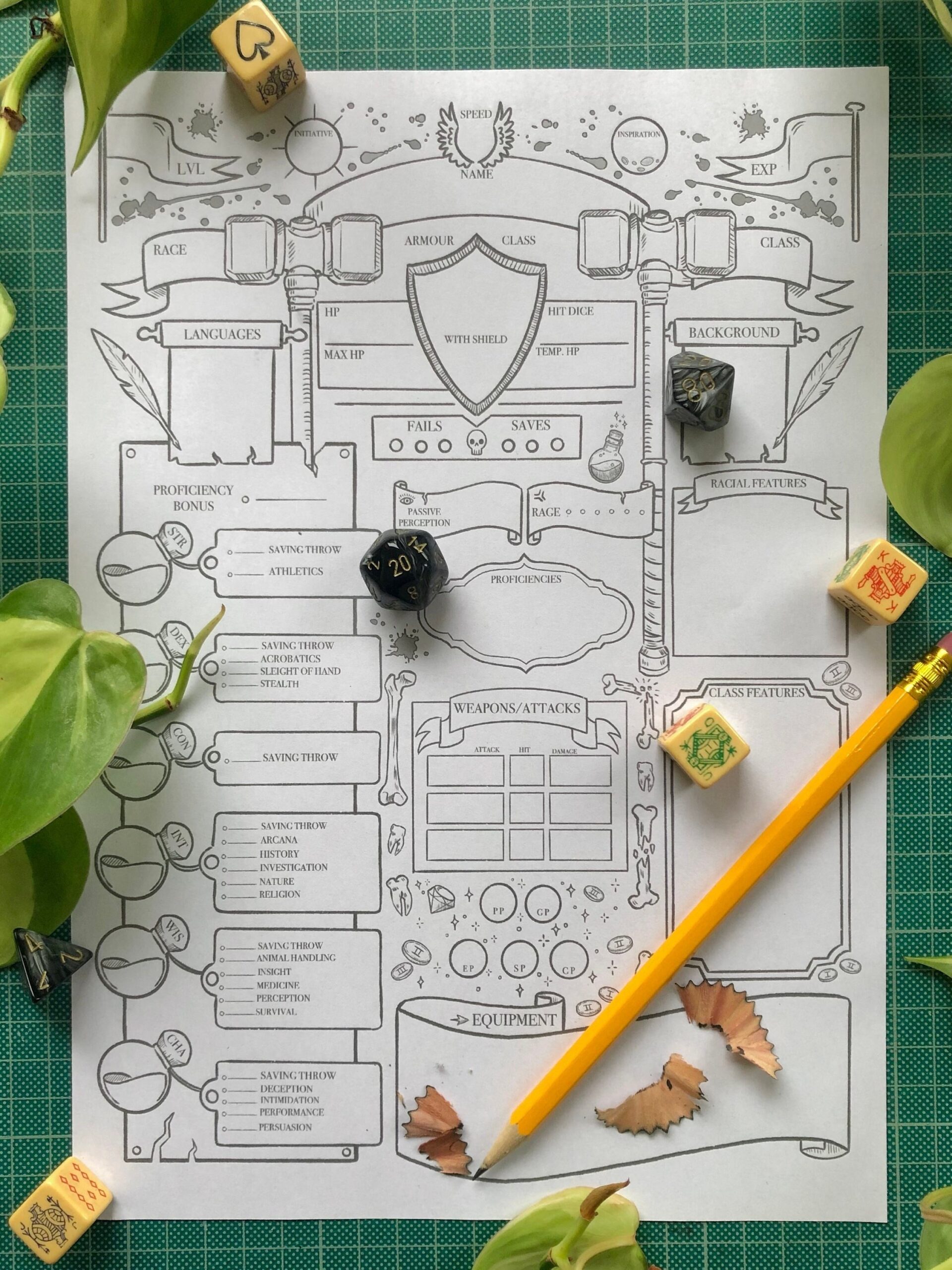Dnd 5e Barbarian Character Sheet Printable Download For Dungeons And Dragons 5th Edition Dnd Barbarian Character Sheet Etsy