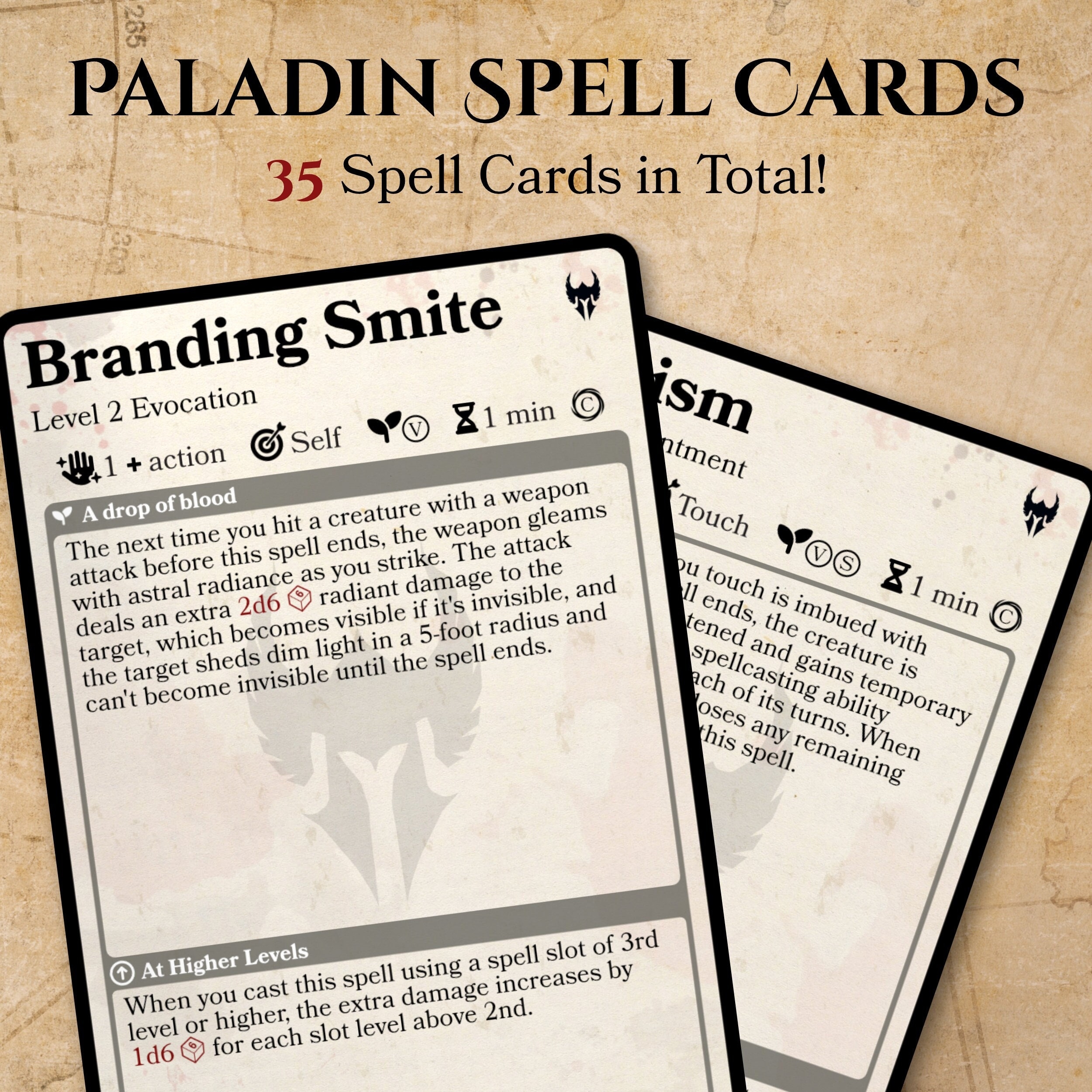 Dnd 5e Paladin Spell Card Pack Digital Download D D Spell Cards Dnd Magic Spell Cards Dnd Present Dnd Christmas Gift Etsy