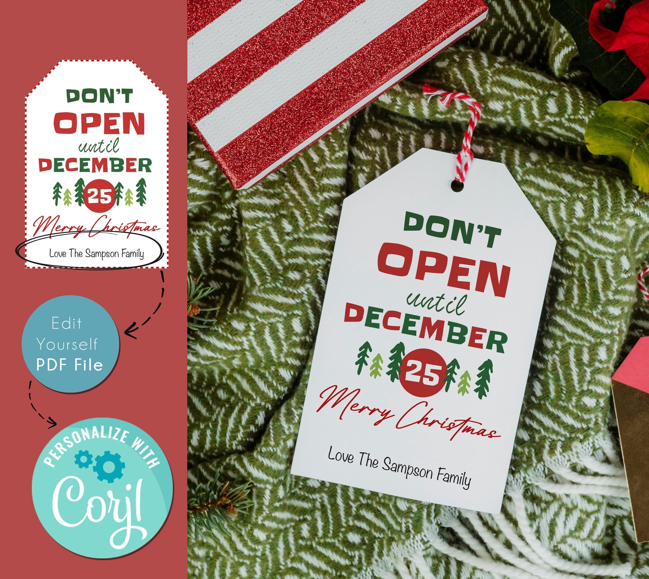 Don t Open Until Dec 25 Don t Open Gift Tag Printable Christmas Tag Editable Funny Tags Download Printable Template Corjl 35FIC9 Etsy