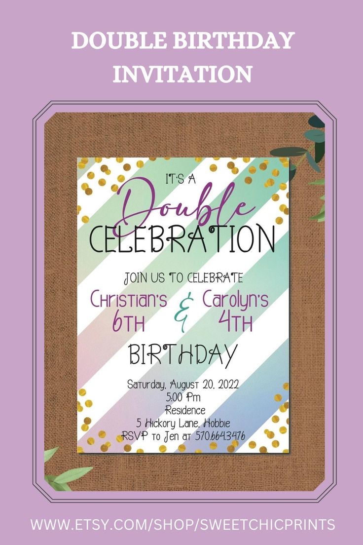 Double Birthday Invitation