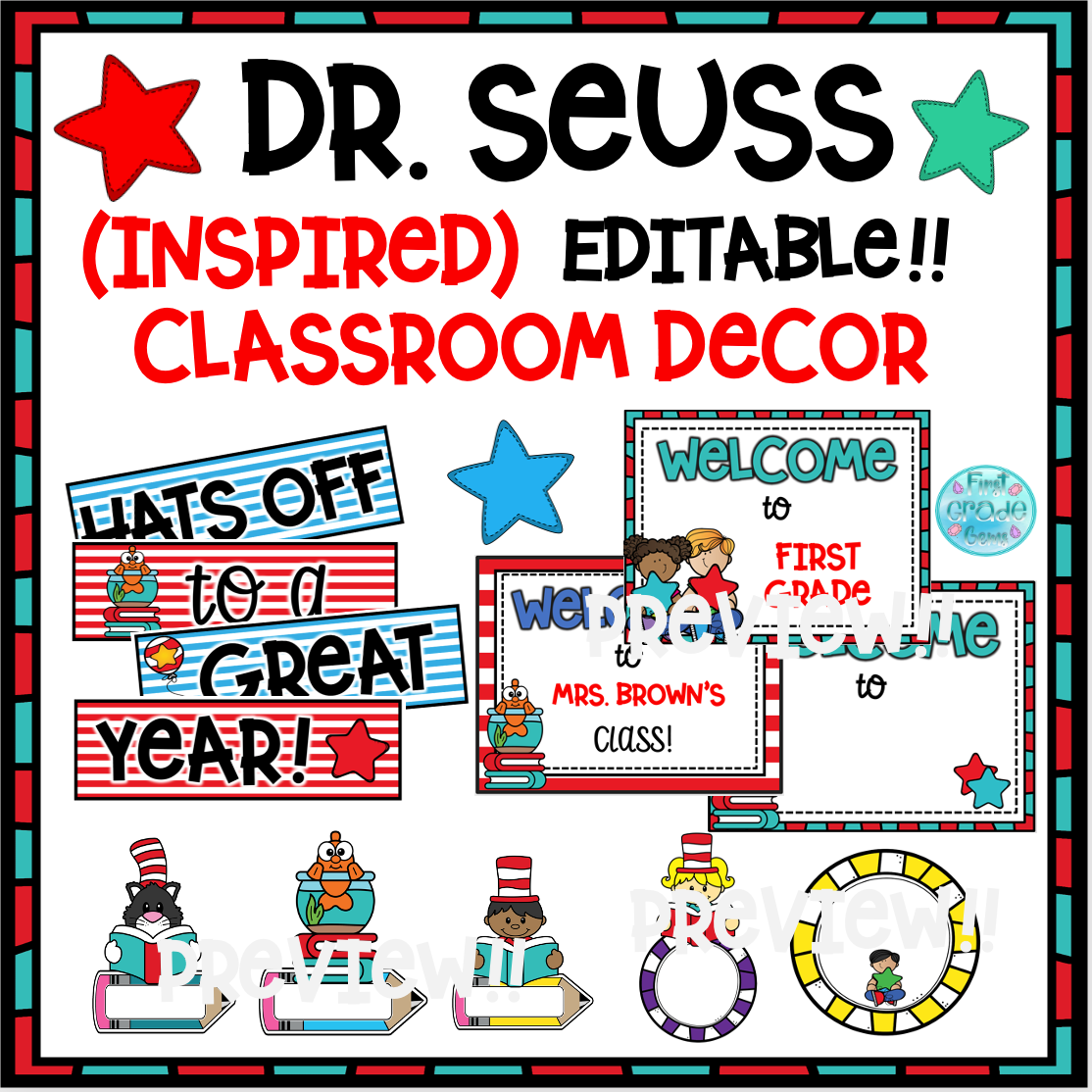 Dr Seuss Inspired Classroom Decor Made By Teachers