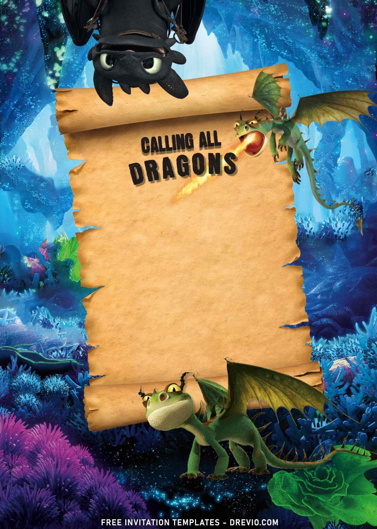 Dragon Birthday Party Invitation Template PosterMyWall Worksheets Library