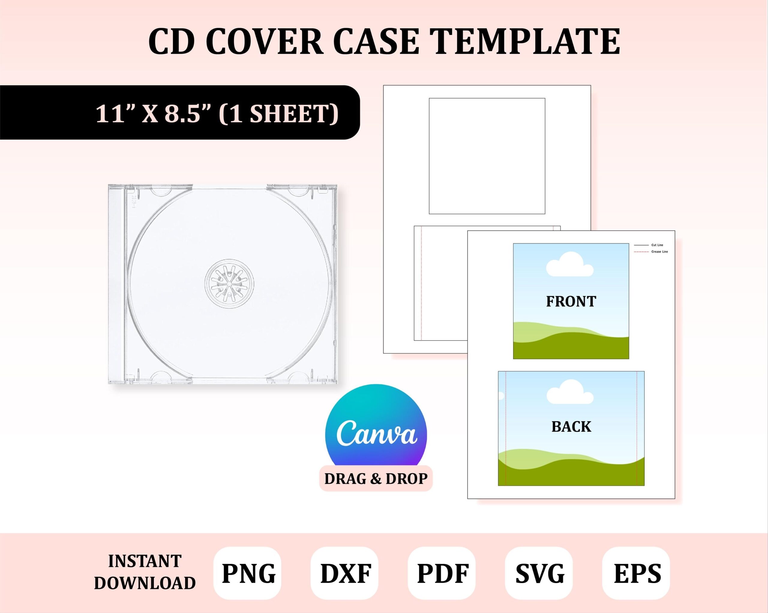 Dvd Cover Template Etsy