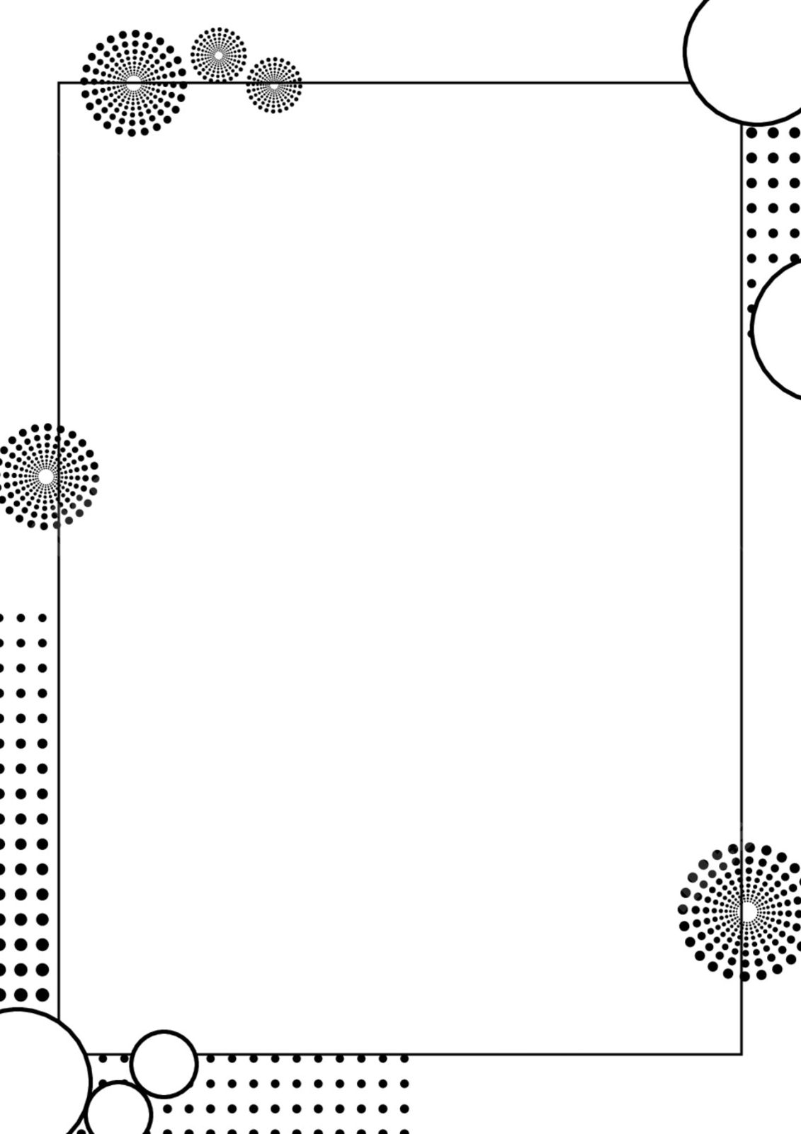 Simple Borders Black And White Printable Editable