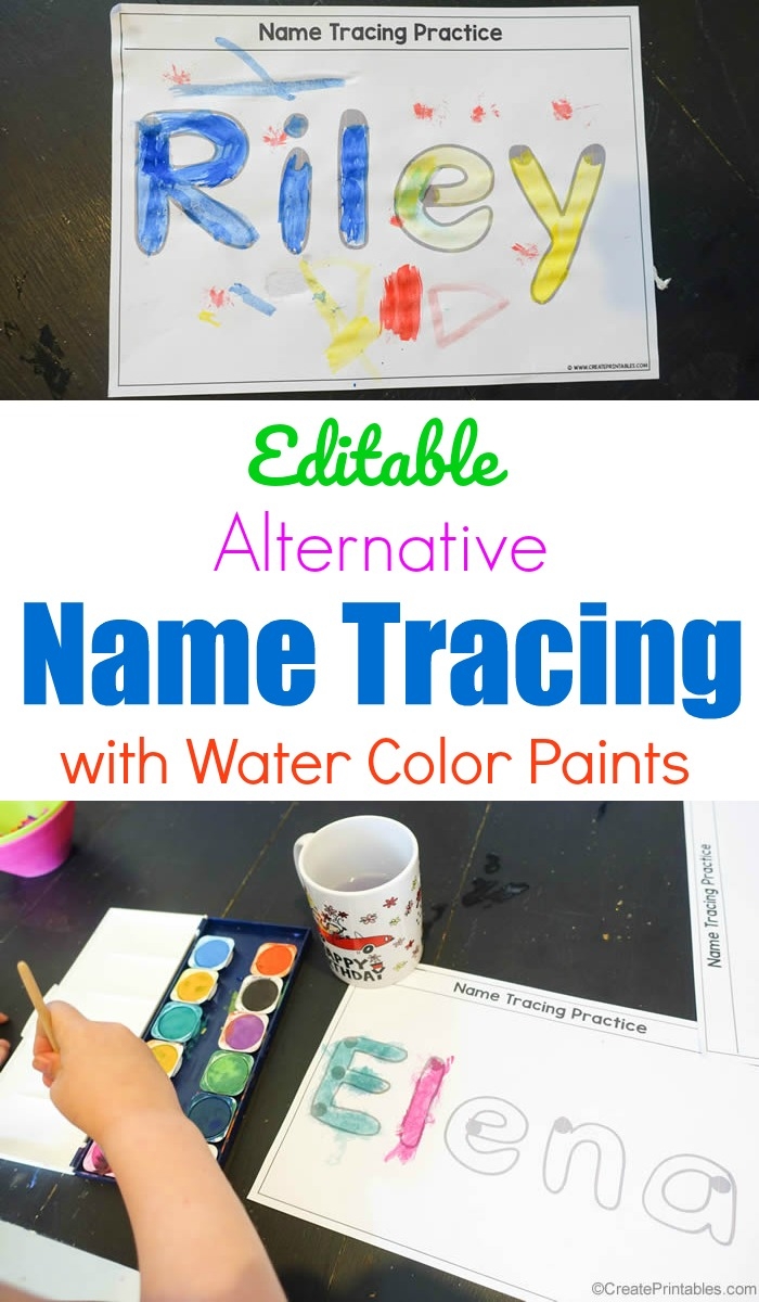 Editable Alternative Name Tracing With Paint Create Printables