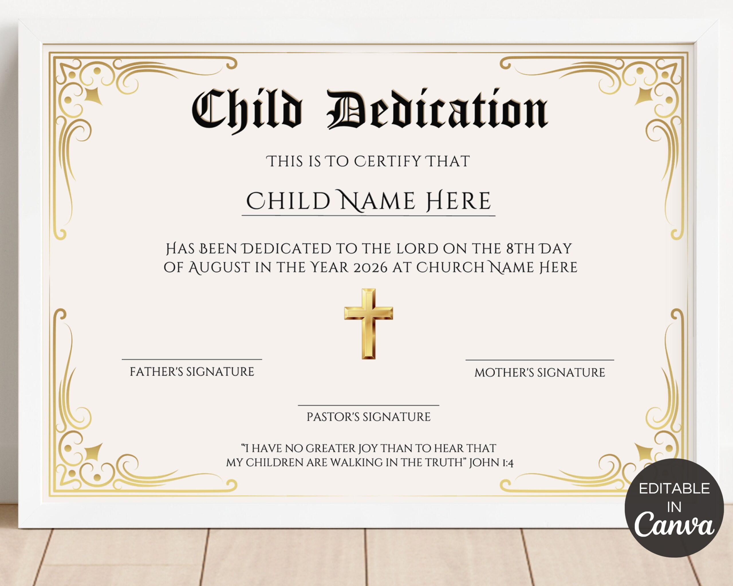 Editable Baby Dedication Certificate Printable Child Dedication Certificate Template Baptism Certificate Dedication Keepsake TDS 10 Etsy Israel