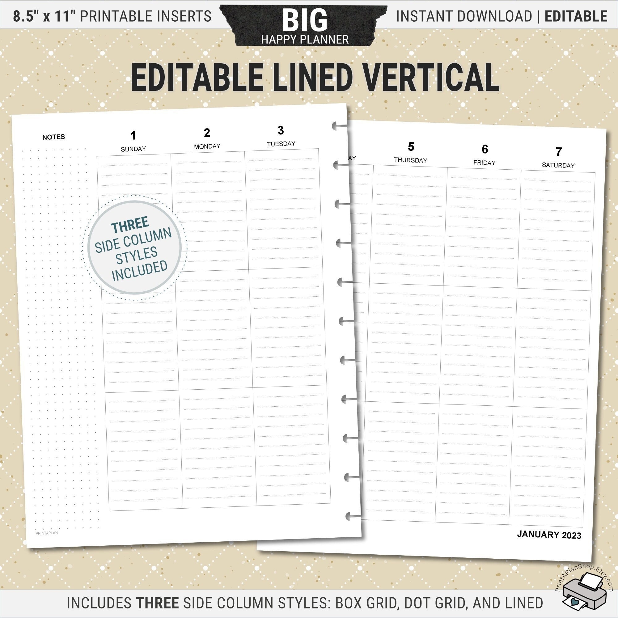Big Happy Planner Teacher Edition Printables