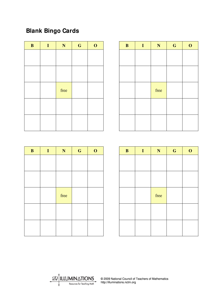 Editable Bingo Sheets Fill Online Printable Fillable Blank PdfFiller
