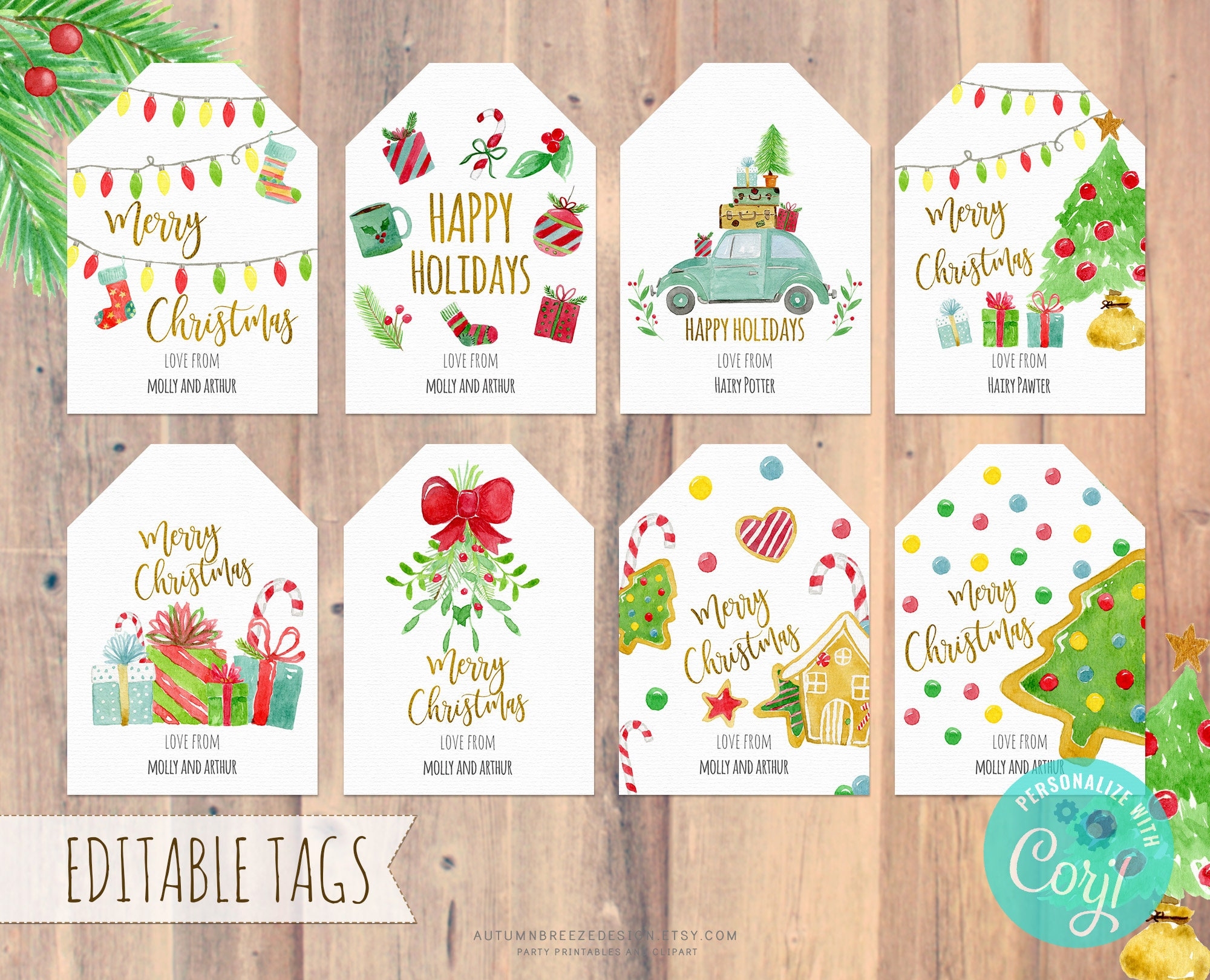 Editable Christmas Tags Christmas Printable Holiday Gift Tags Christmas Labels Printable Christmas Tags Printable Gift Tags Etsy
