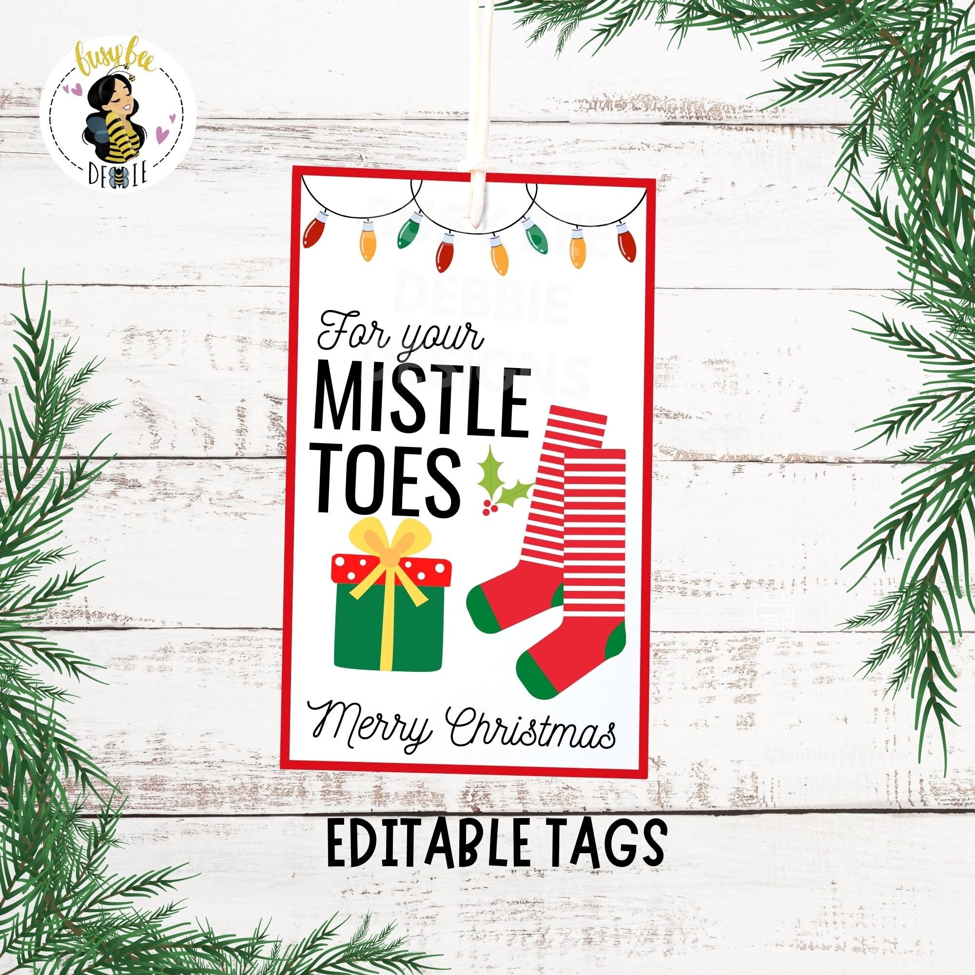 Editable Christmas Tags For Your Mistle Toes Sock Gift Tag Printable Ugly Christmas Sock Party Favor Tags Holiday Gift Tags For Socks Etsy