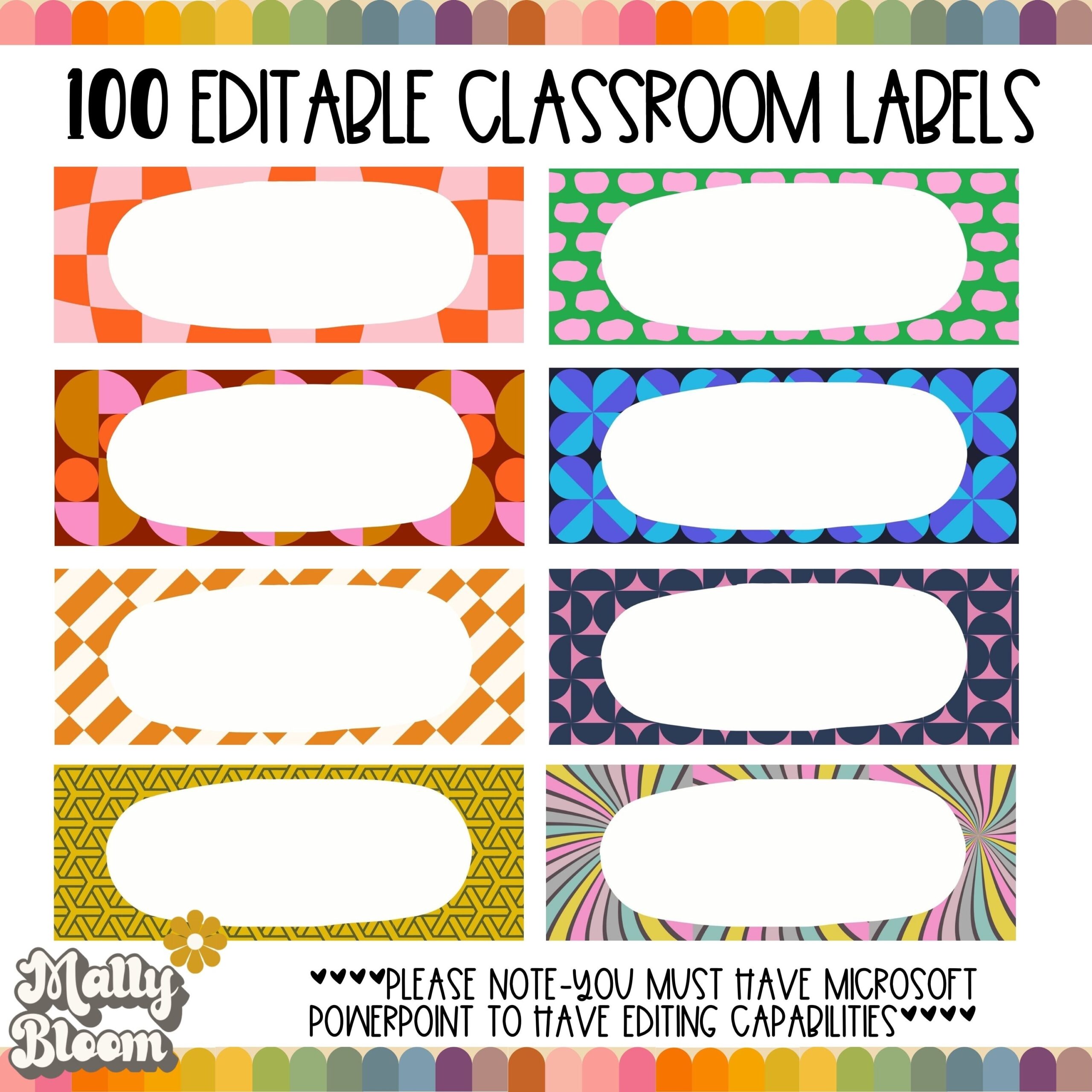 Editable Classroom Labels Classroom Printable Labels Class Nameplates Labels For Class Editable Organization Labels Classroom Schedule Etsy