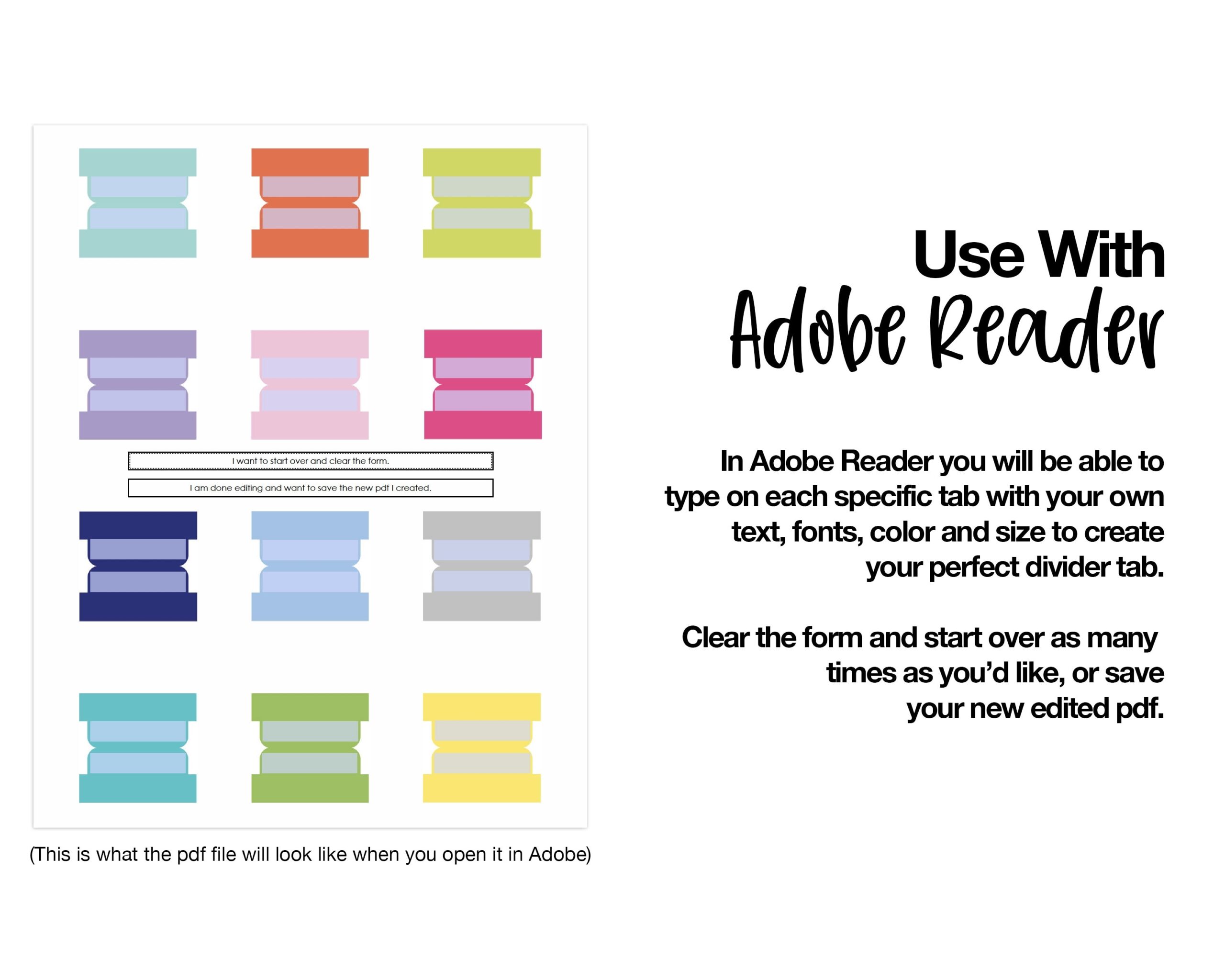 Printable Tabs Diy Editable