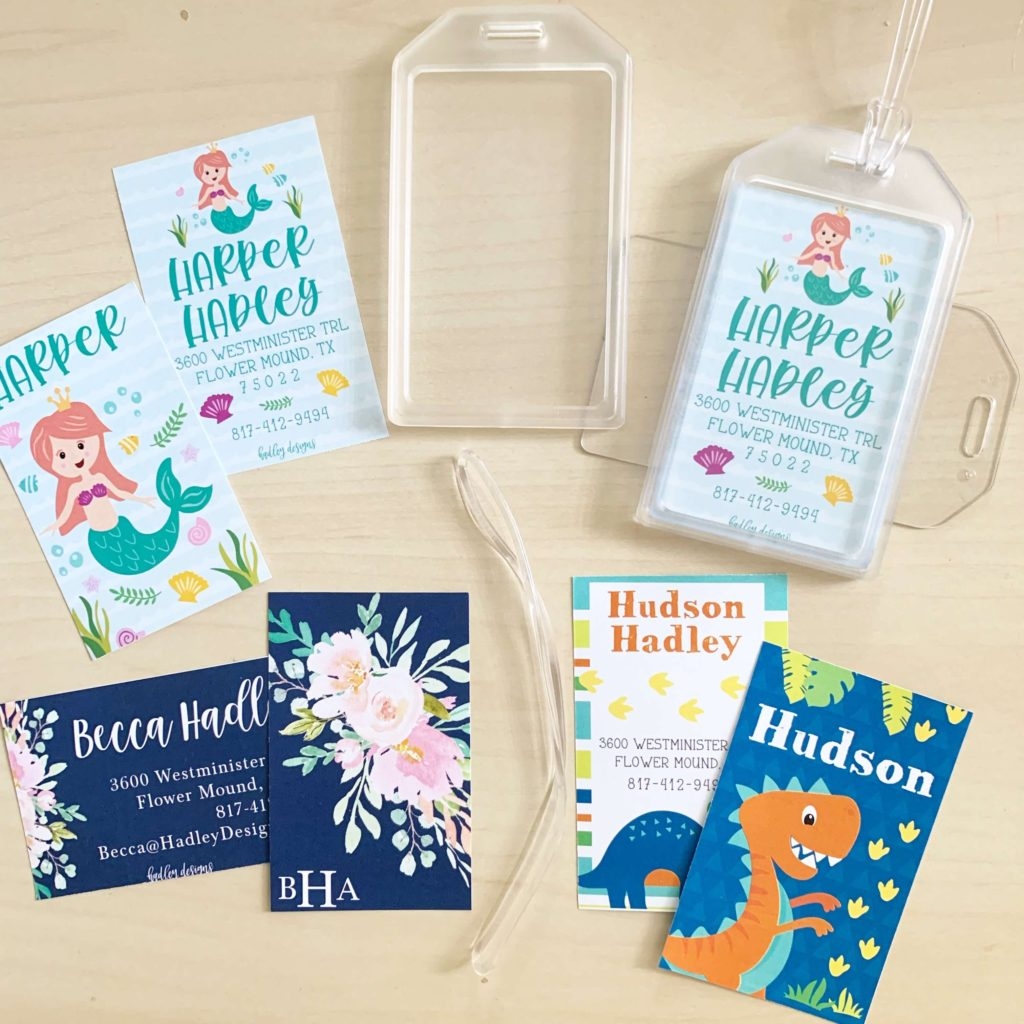 Editable DIY Luggage Tags For Adults Kids