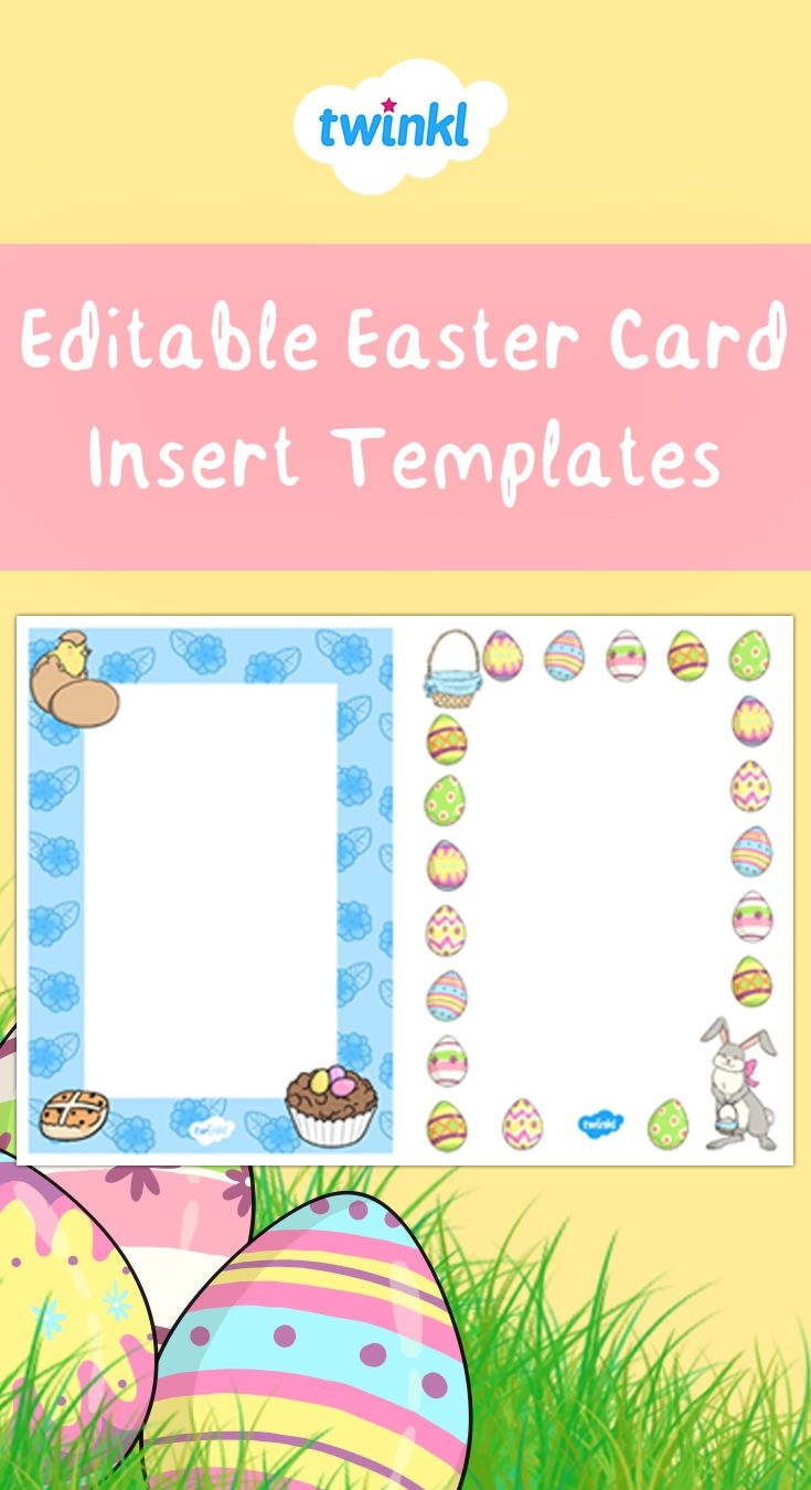 Editable Easter Card Insert Templates 