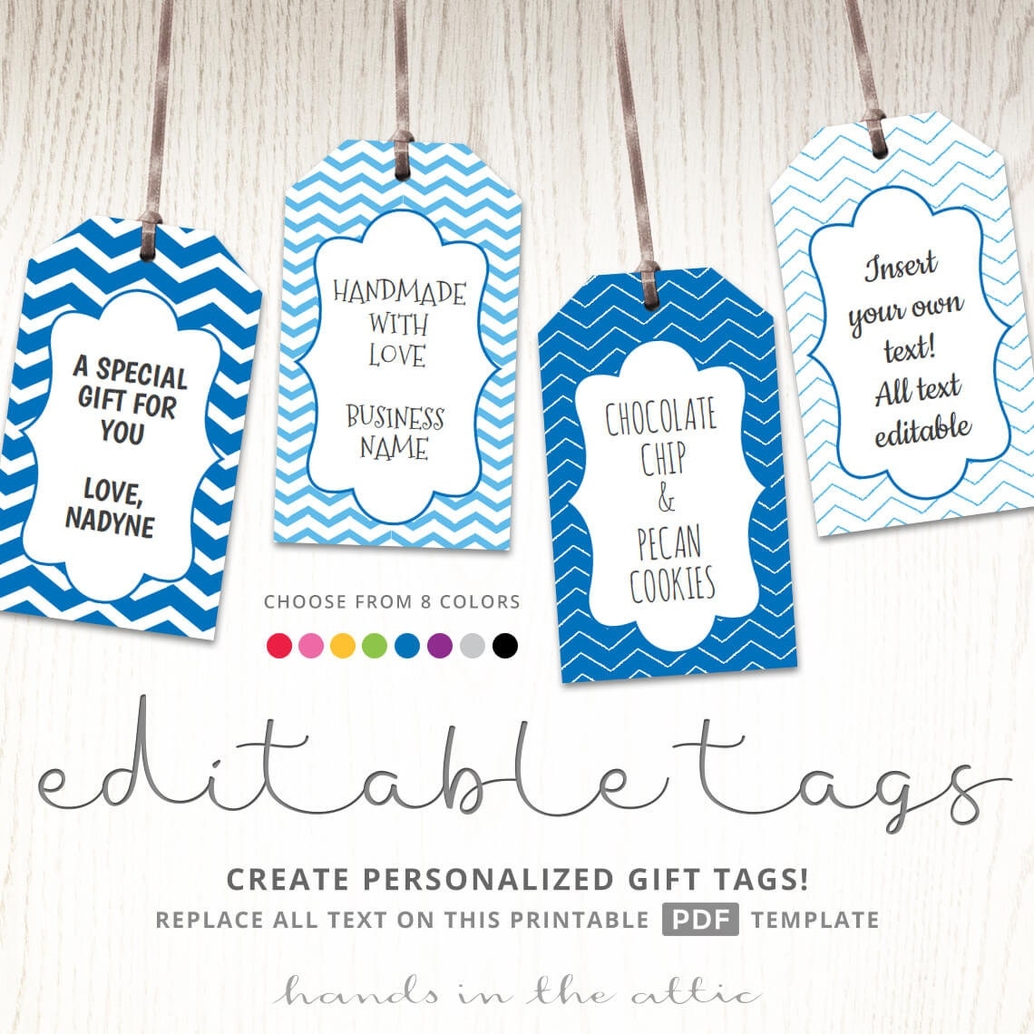 Editable And Printable Tags