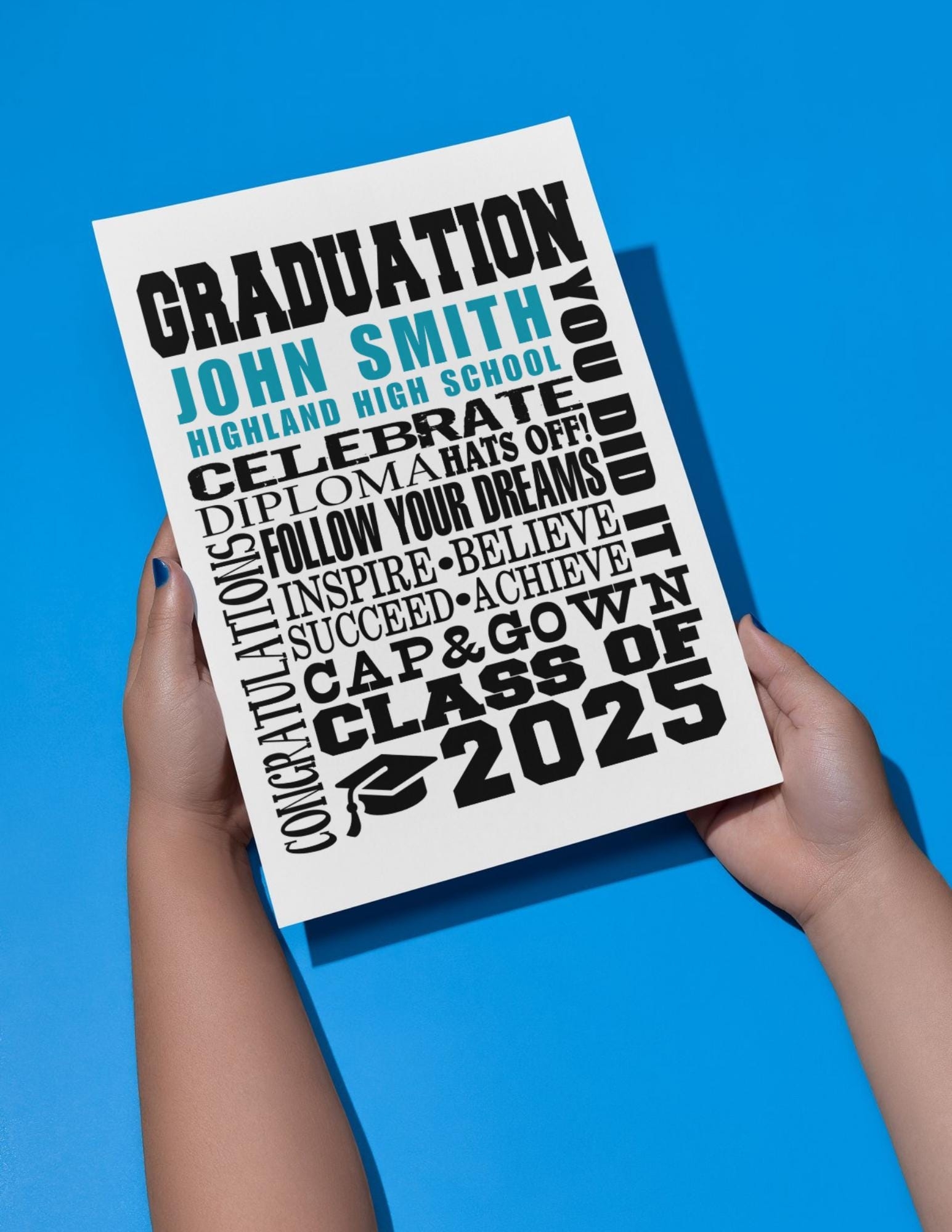 Editable Graduation Subway Art Personalized printable Poster Wall Art DIGITAL FILE Template editable In Canva Etsy