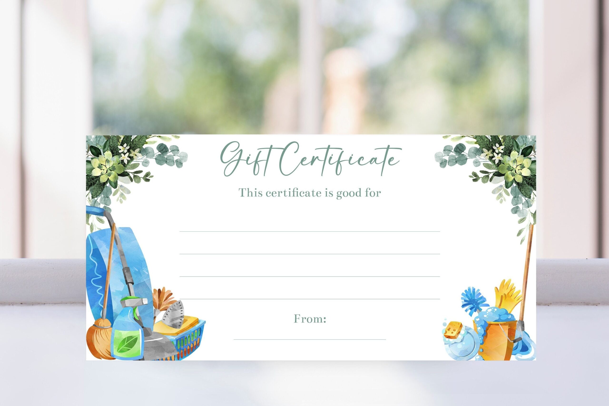 Editable House Cleaning Gift Certificate Template Printable Worksheets Library