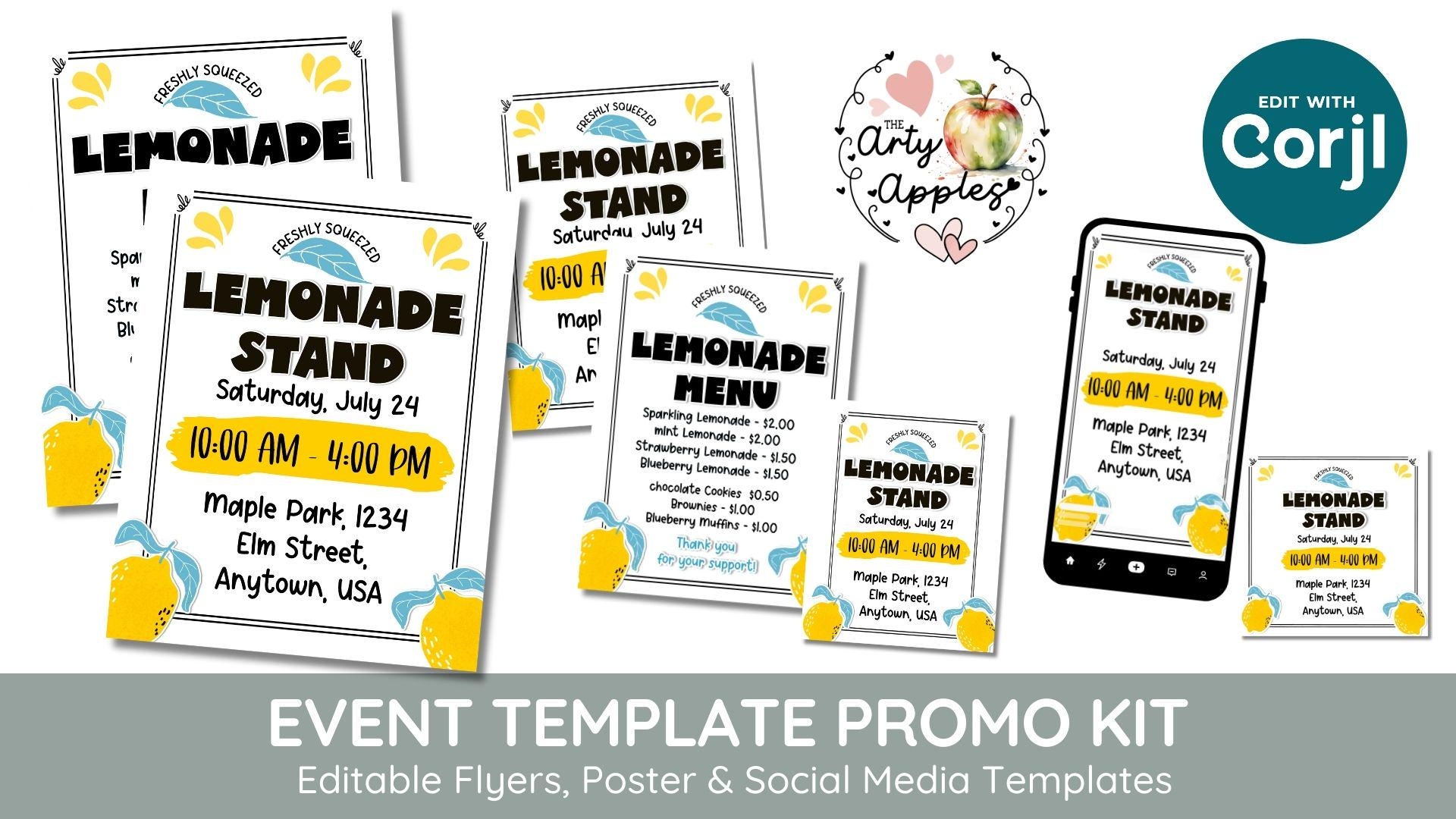 Editable Lemonade Stand Printable